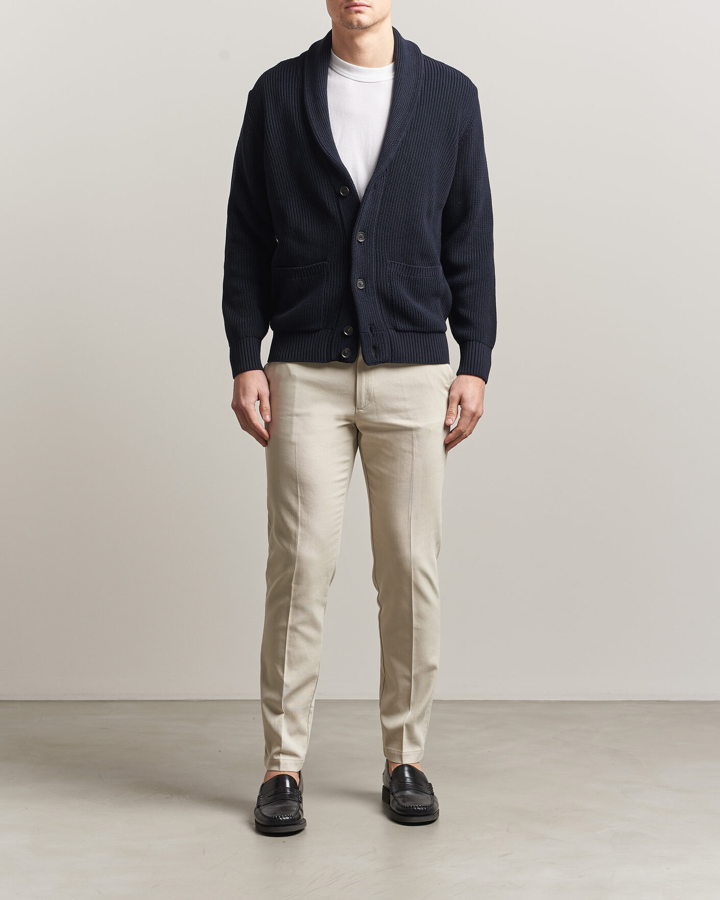 Heren | Broeken | BOSS BLACK | Kaiton Structured Chinos Open Beige