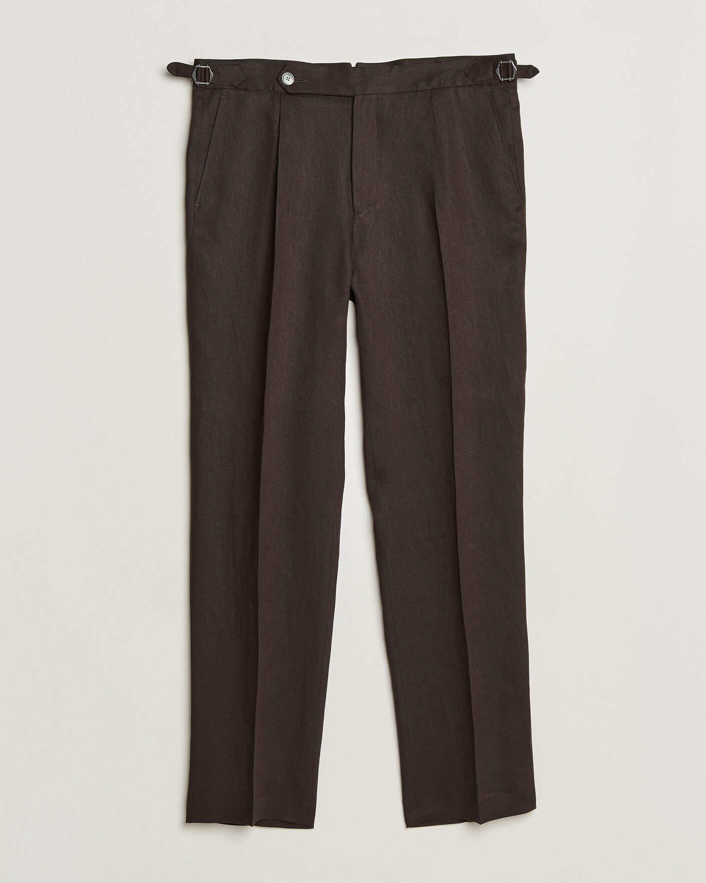 Heren | Broeken | BOSS BLACK | Perino Linen Suit Trousers Dark Brown