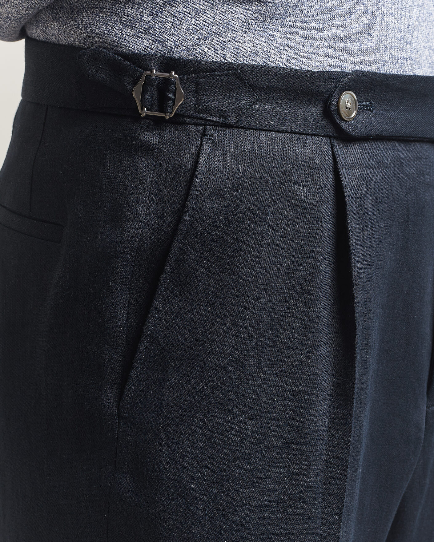 Homme | Pantalons | BOSS BLACK | Perino Linen Suit Trousers Dark Blue