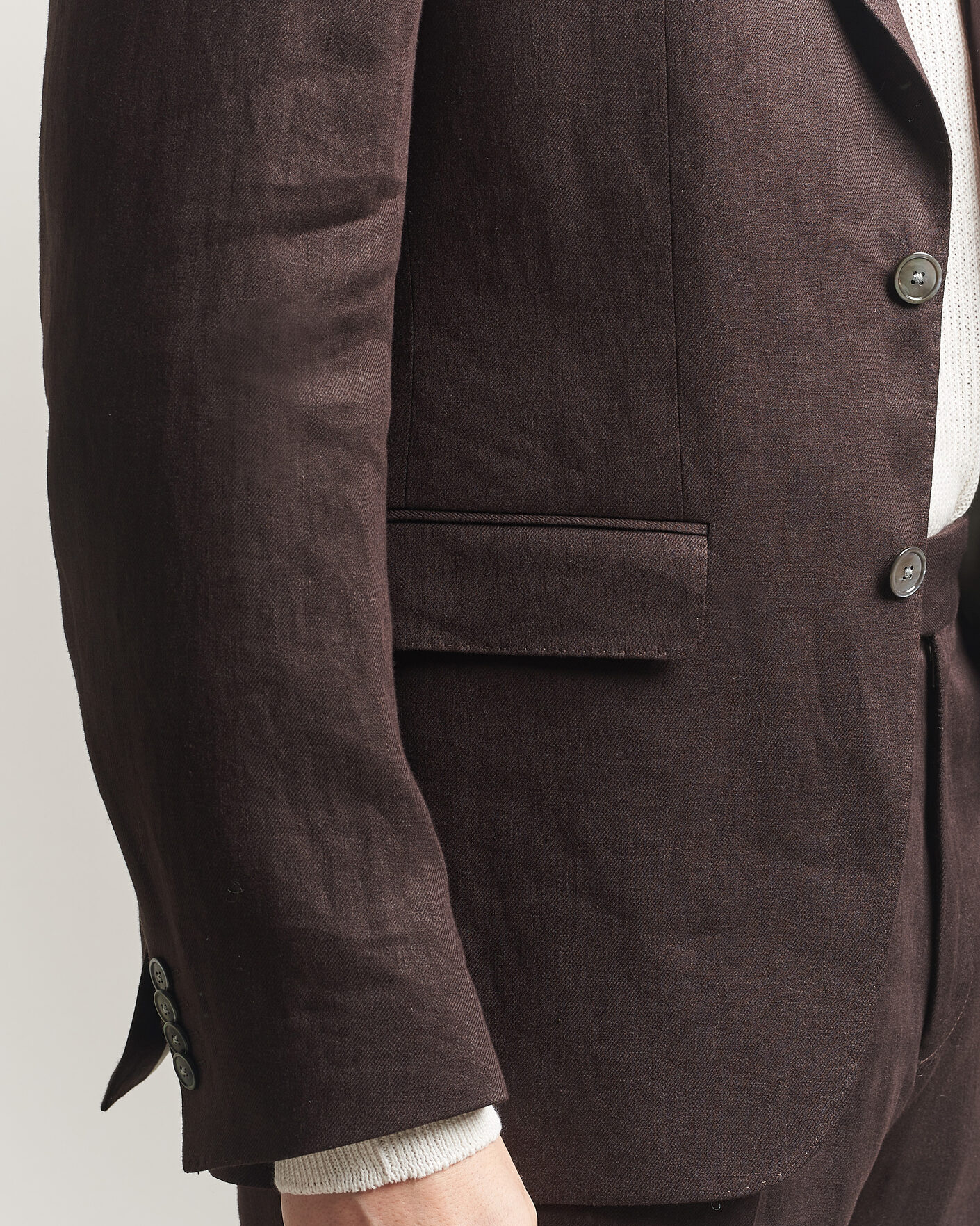 Homme | Blazers | BOSS BLACK | Hutson Linen Suit Blazer Dark Brown