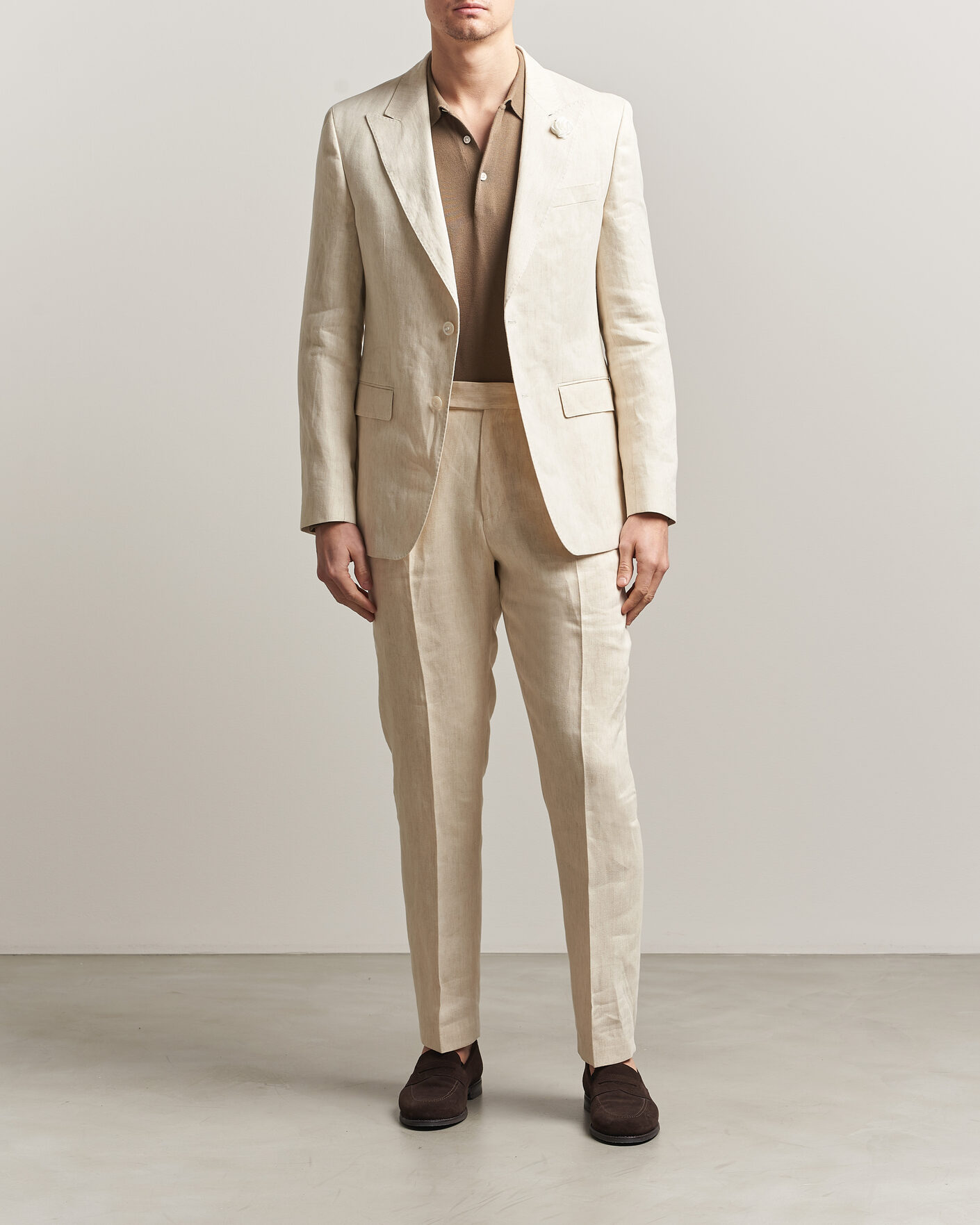 Homme | Blazers | BOSS BLACK | Hutson Linen Suit Blazer Open Beige