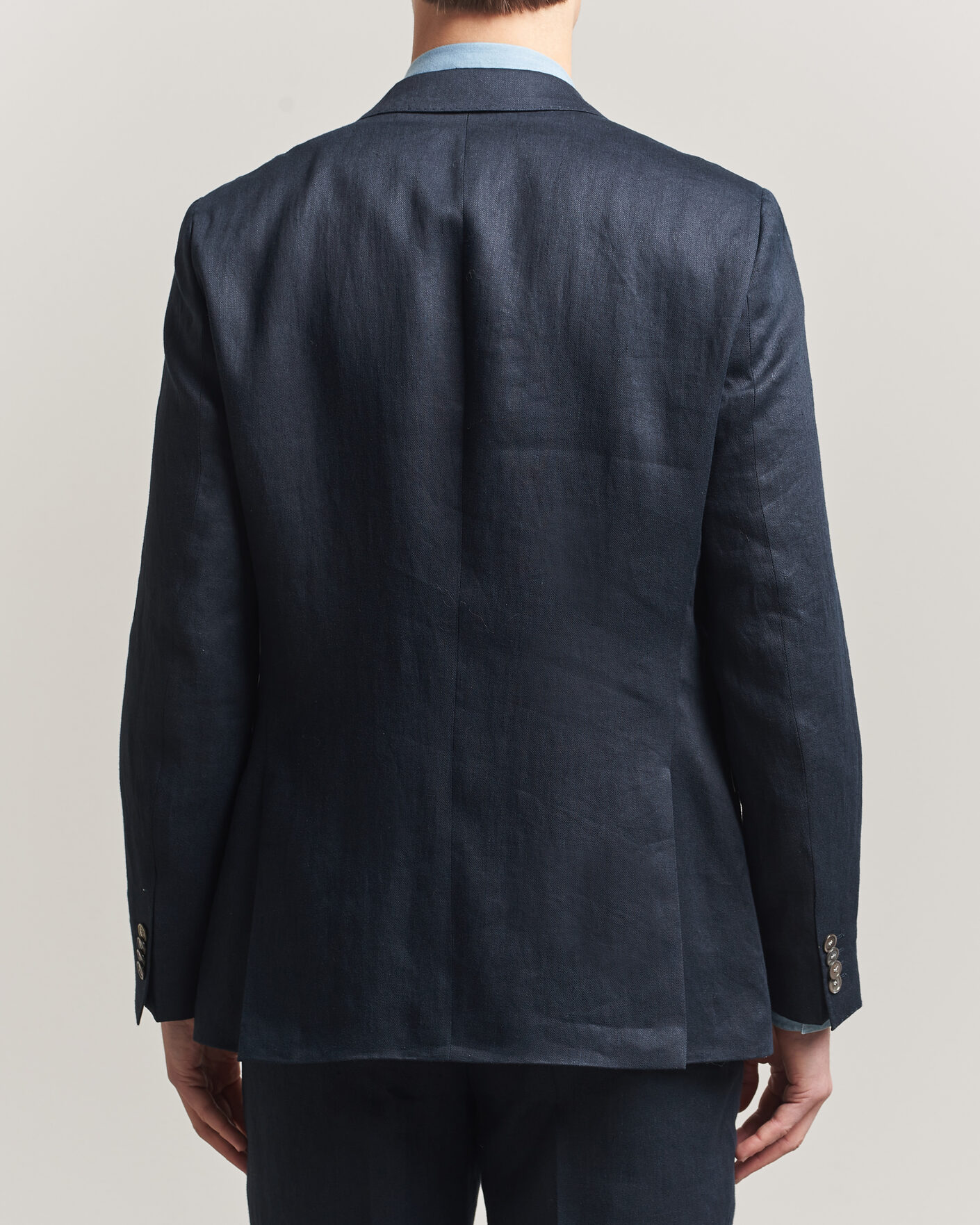 Heren | Blazers | BOSS BLACK | Hutson Linen Suit Blazer Dark Blue