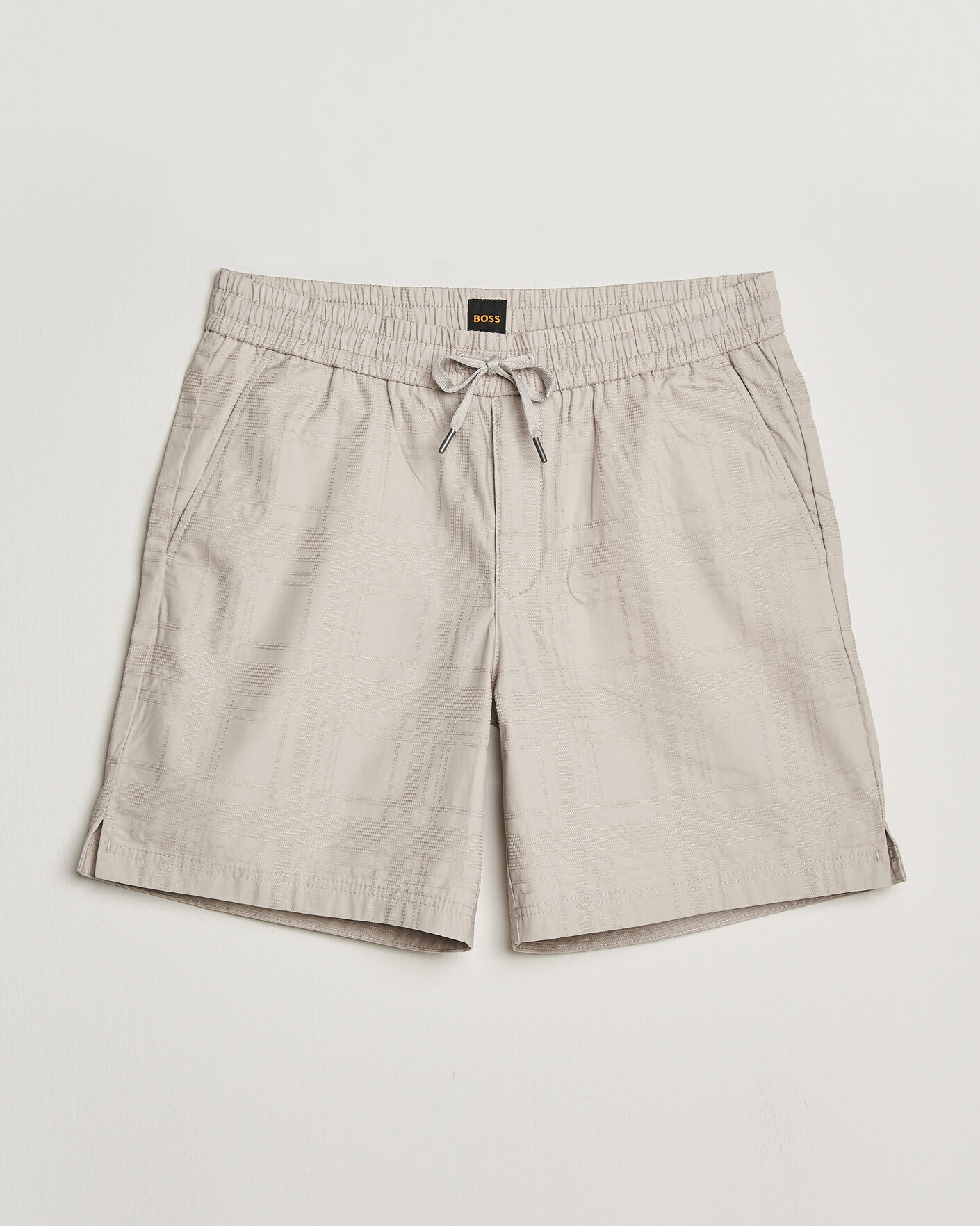 Homme | Shorts | BOSS ORANGE | Sandrew Cotton Drawstring Shorts Open Grey