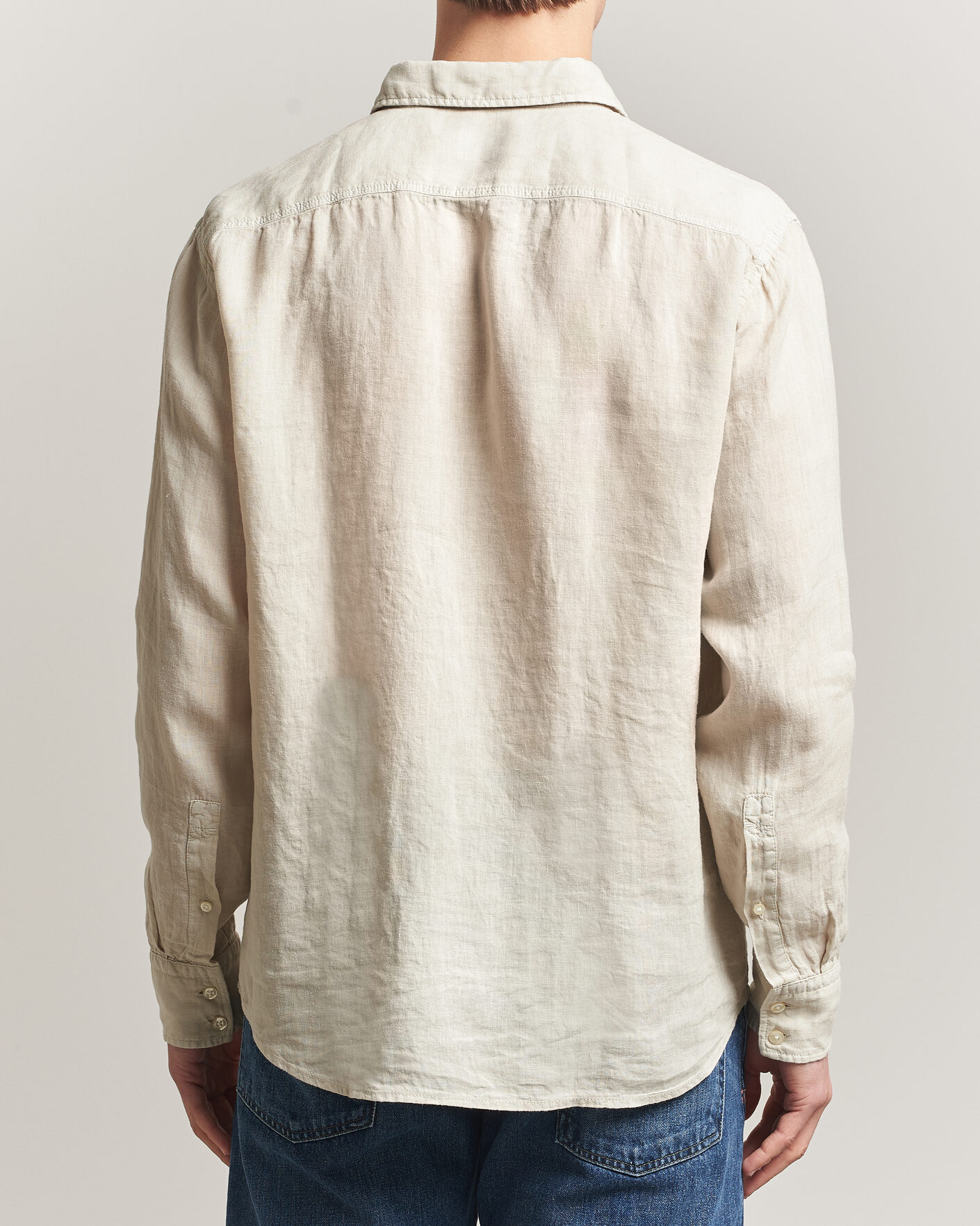 Heren | Overhemden | BOSS ORANGE | Relegant Linen Shirt Light Beige