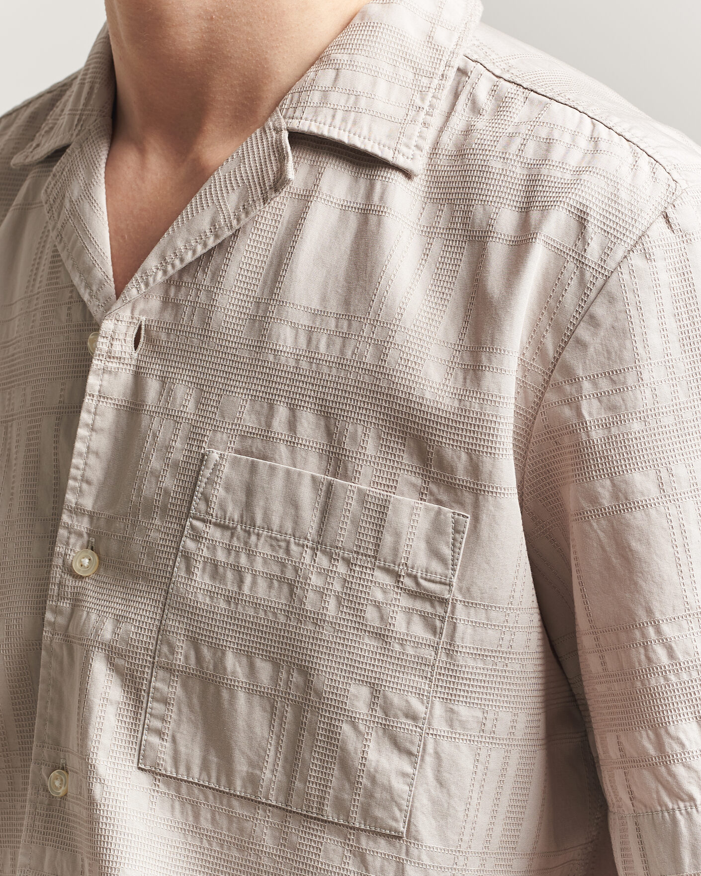 Heren | Overhemden | BOSS ORANGE | Rayer Cotton Resort Shirt Beige