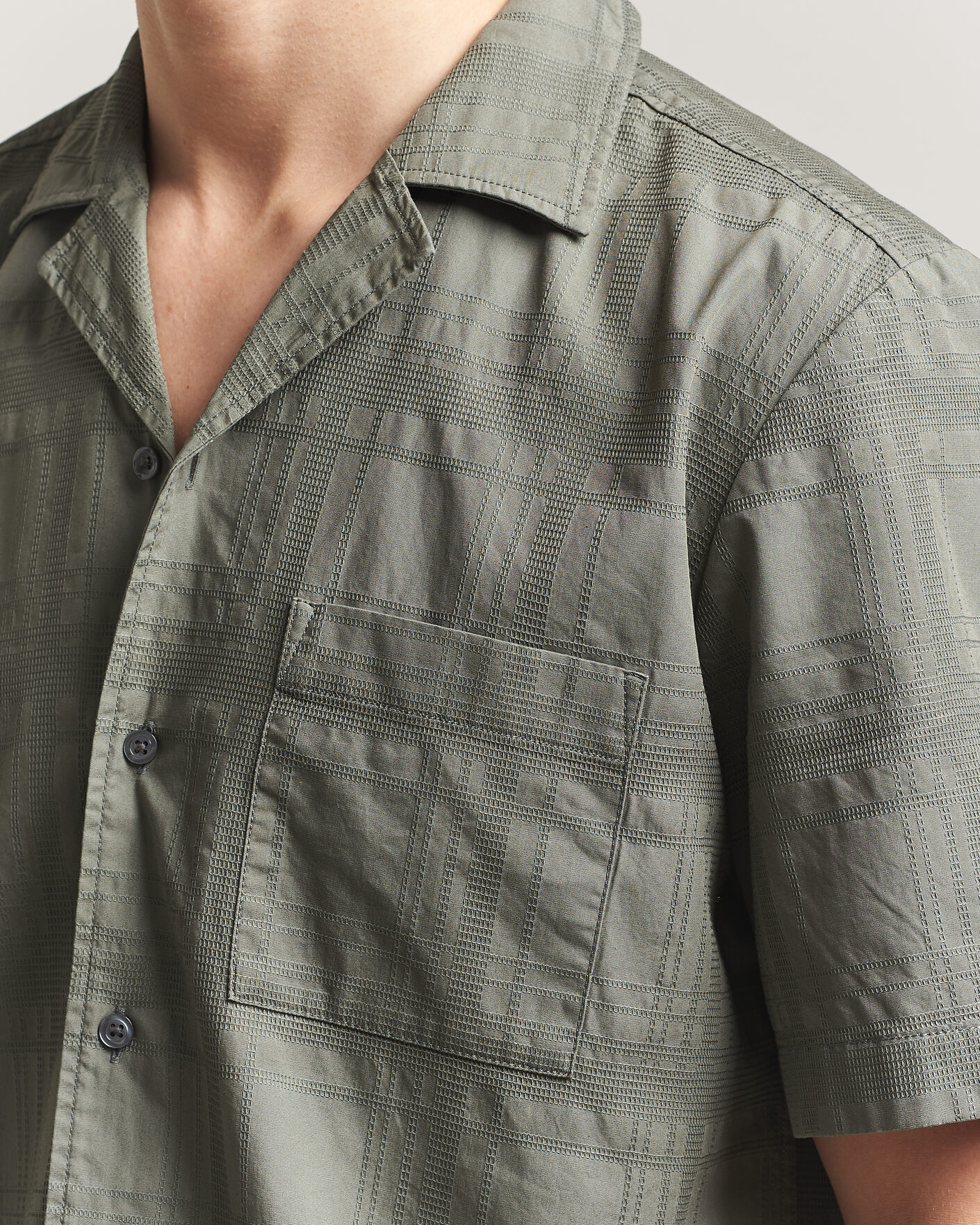 Heren | Overhemden | BOSS ORANGE | Rayer Cotton Resort Shirt Open Grey