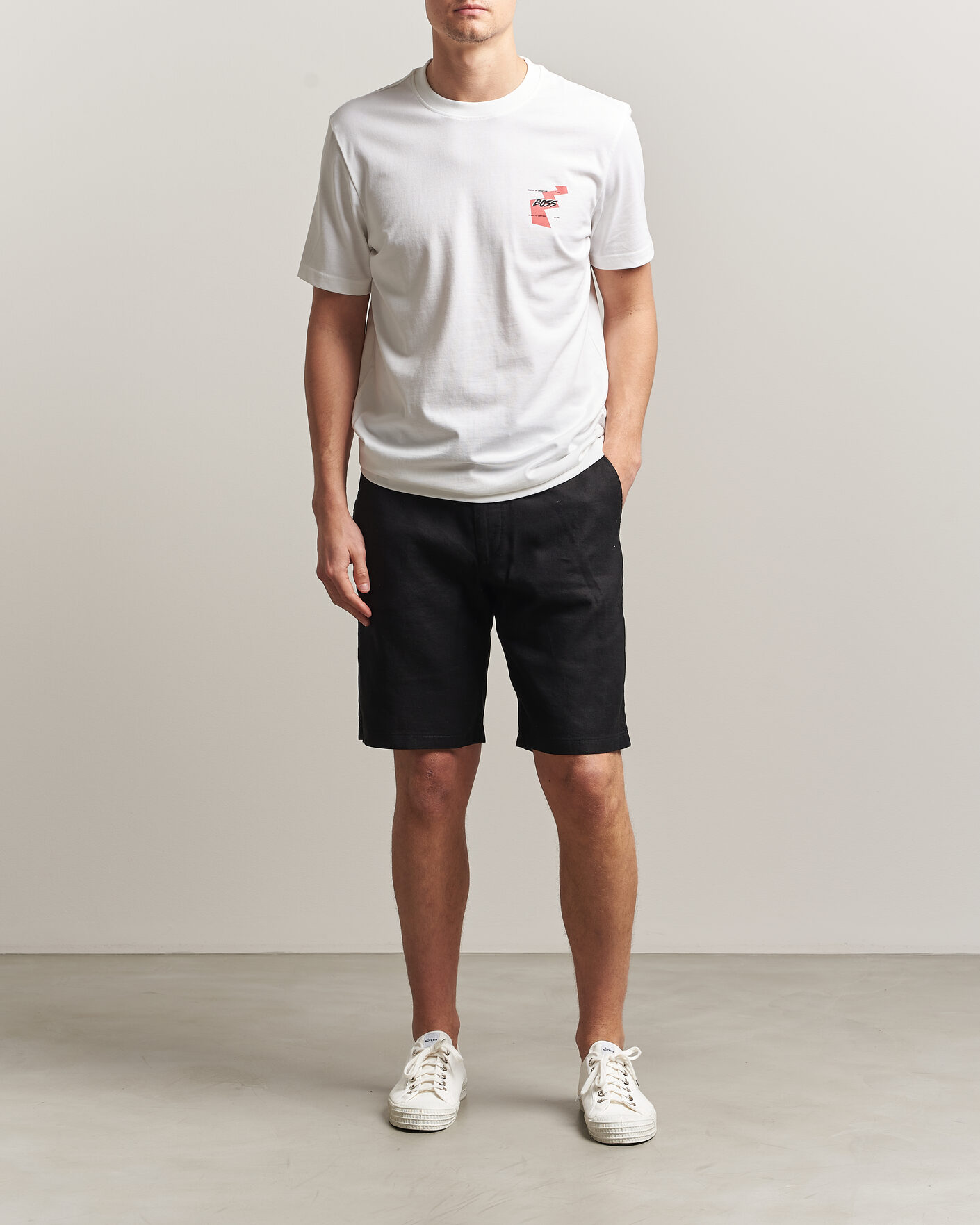 Heren | T-shirts | BOSS ORANGE | Movement Printed Crew Neck T-Shirt Natural