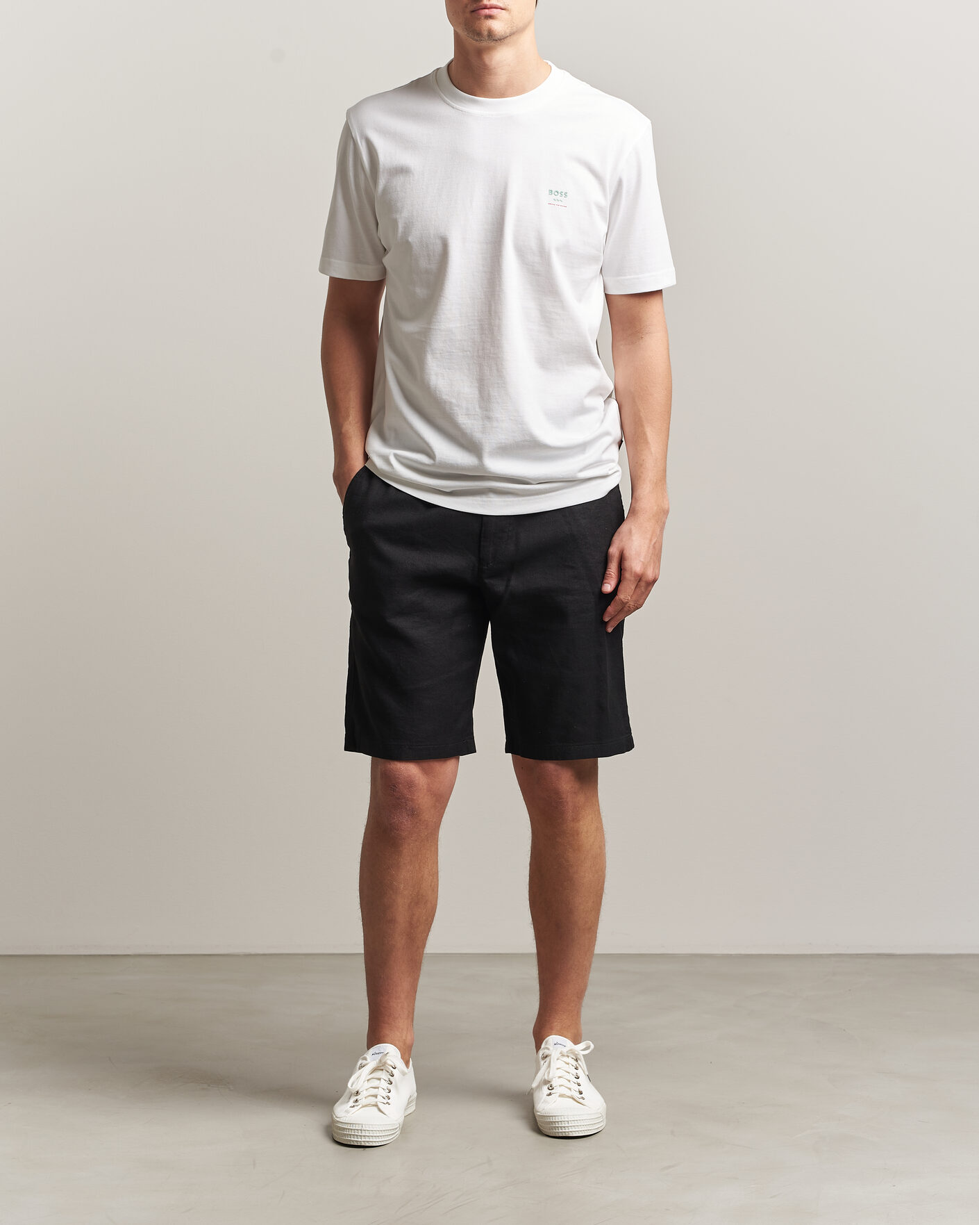 Heren | T-shirts | BOSS ORANGE | Groove Printed Crew Neck T-Shirt White