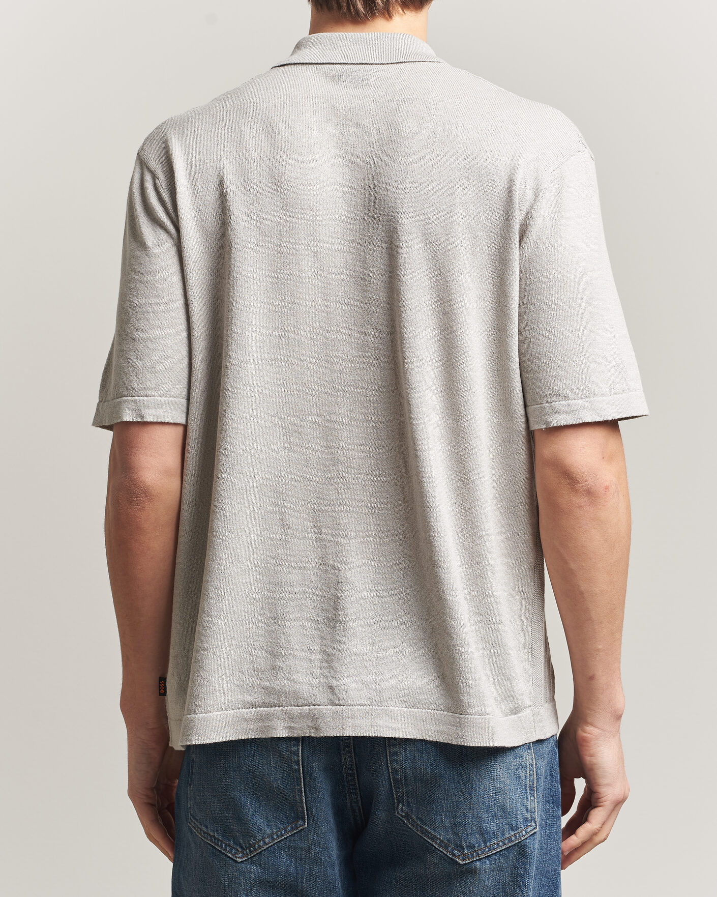 Homme | Chemises | BOSS ORANGE | Amicino Linen/Cotton Knitted Shirt Beige