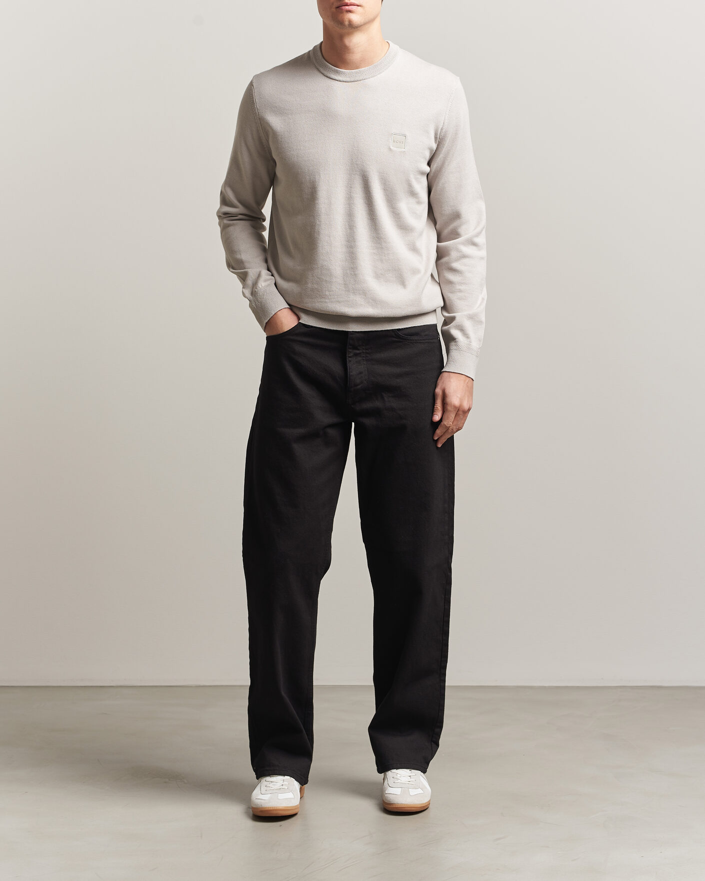 Heren | Truien | BOSS ORANGE | Kanovano Knitted Sweater Beige