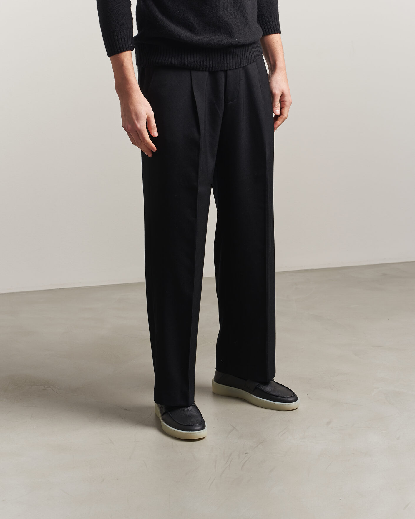 Homme | Loafers | BOSS BLACK | Randal Leather Loafer Black