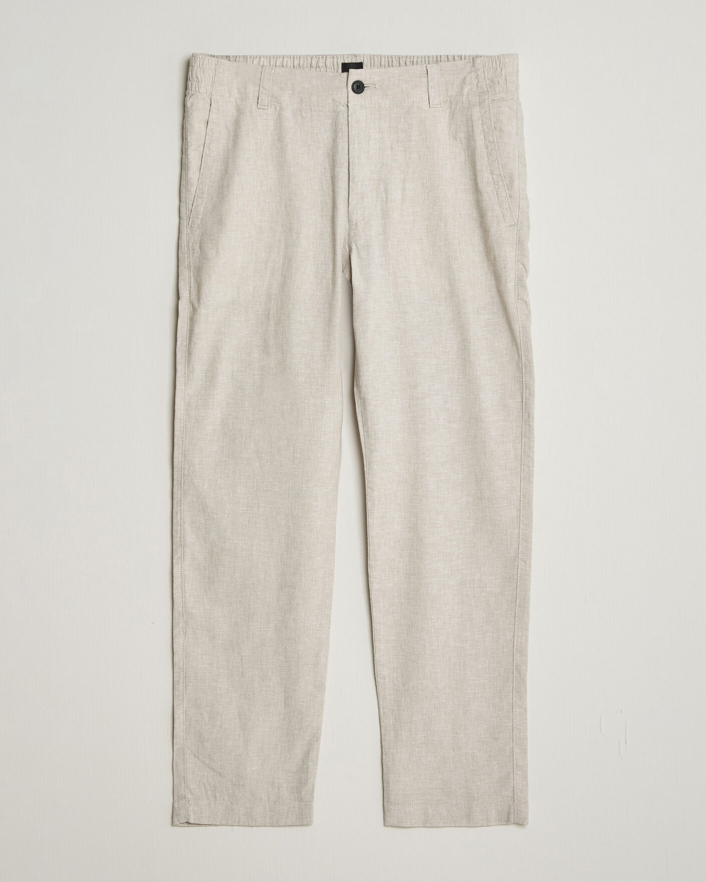 Heren | Broeken | BOSS ORANGE | Sanderson Linen Pants Open Grey