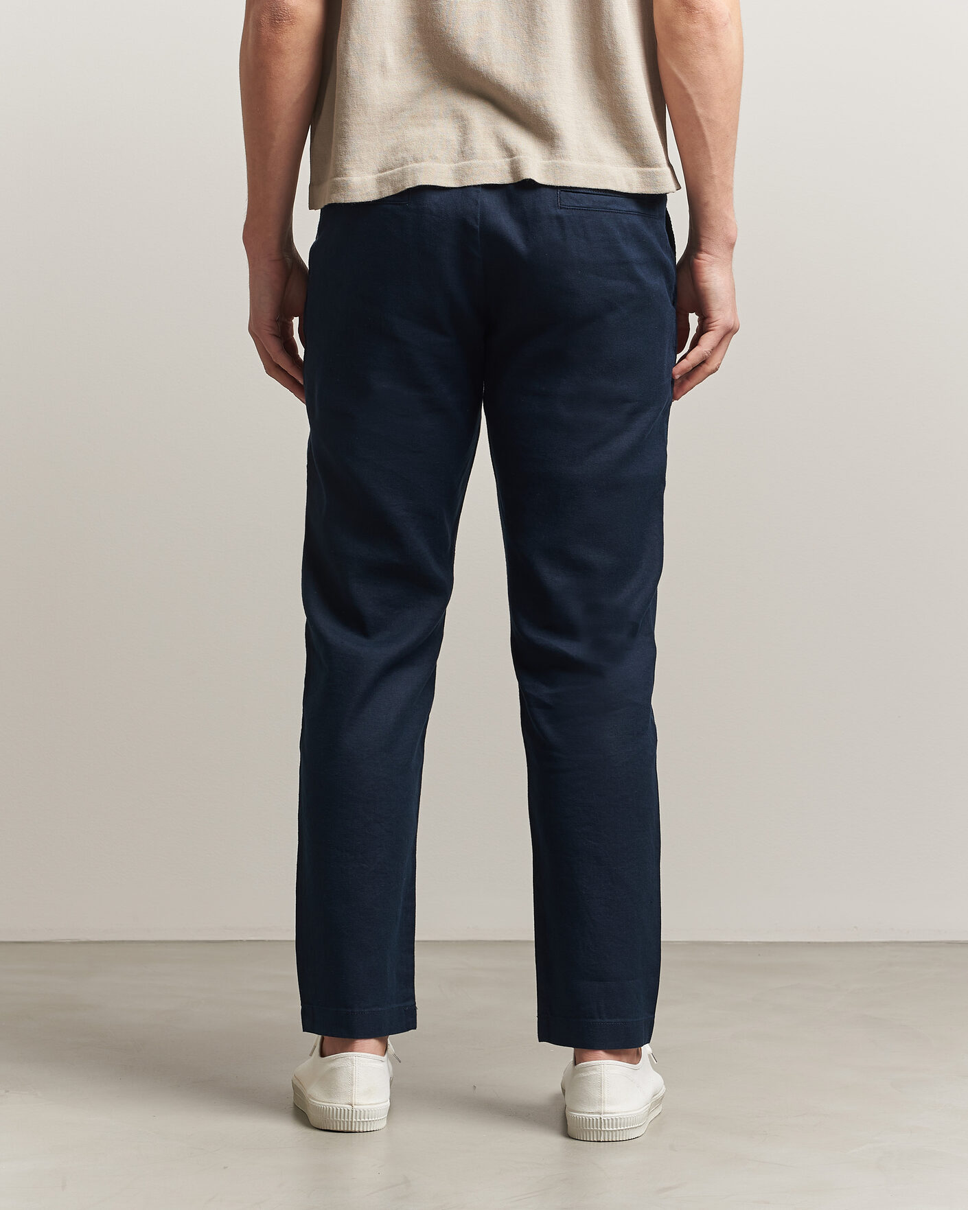 Heren | Broeken | BOSS ORANGE | Sanderson Linen Pants Dark Blue