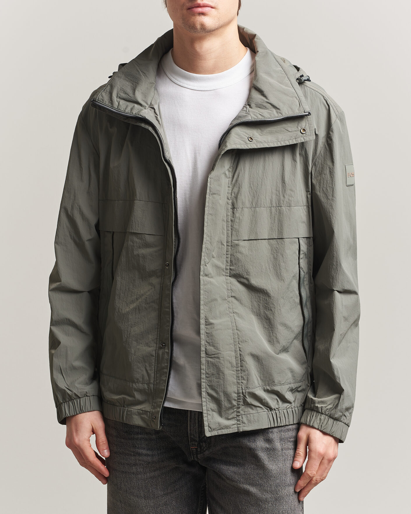 Heren | Jassen | BOSS ORANGE | Oberle Hooded Jacket Green