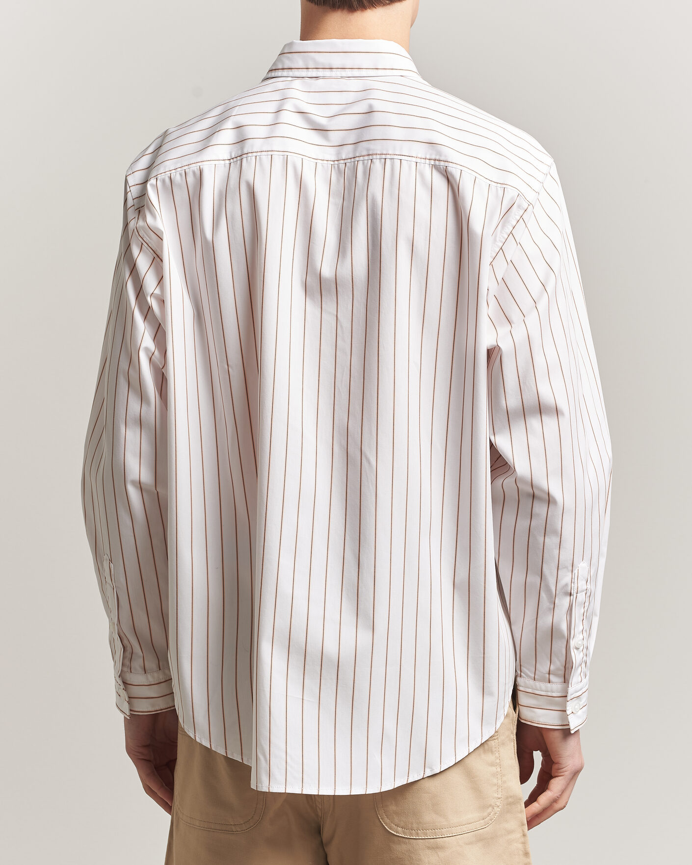 Homme | Chemises | HUGO | Ebalto Striped Cotton Shirt Light Orange