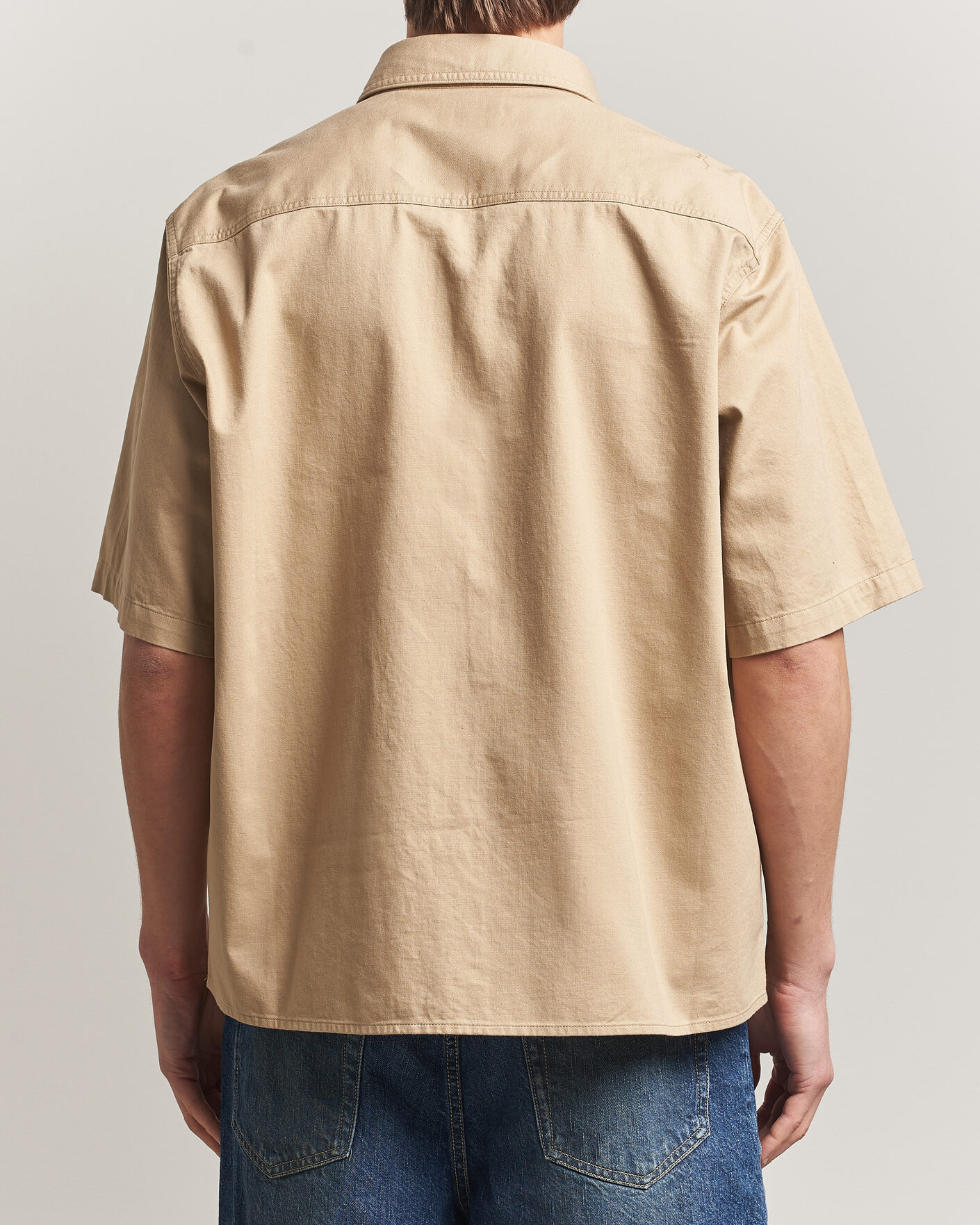 Heren | Overhemden | HUGO | Ebwin Workwear Short Sleeve Shirt Medium Beige