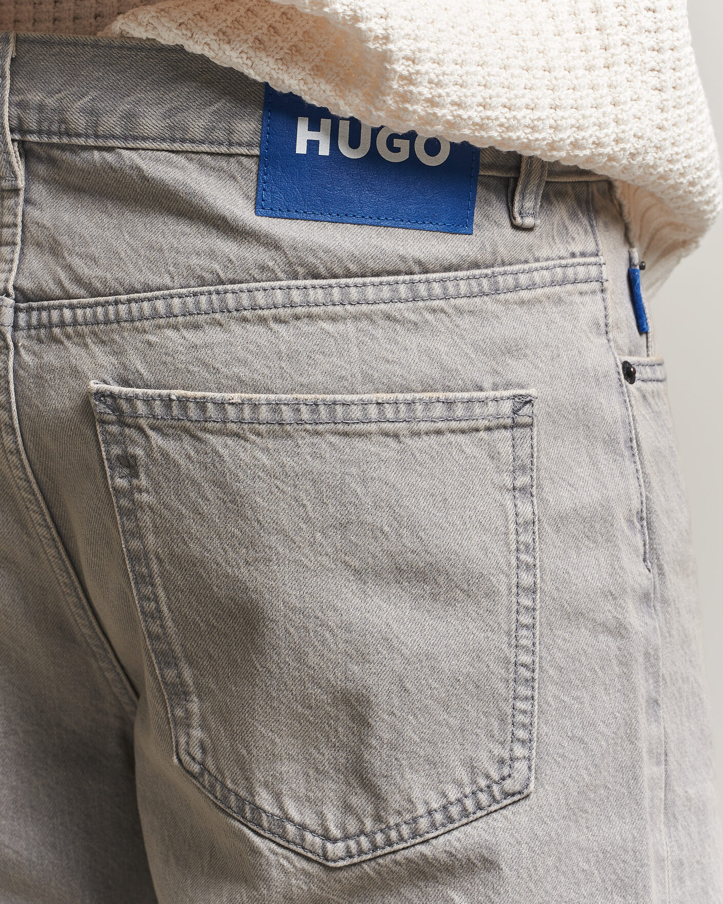 Heren | Overhemden | HUGO | Nate Baggy Fit Jeans Medium Grey