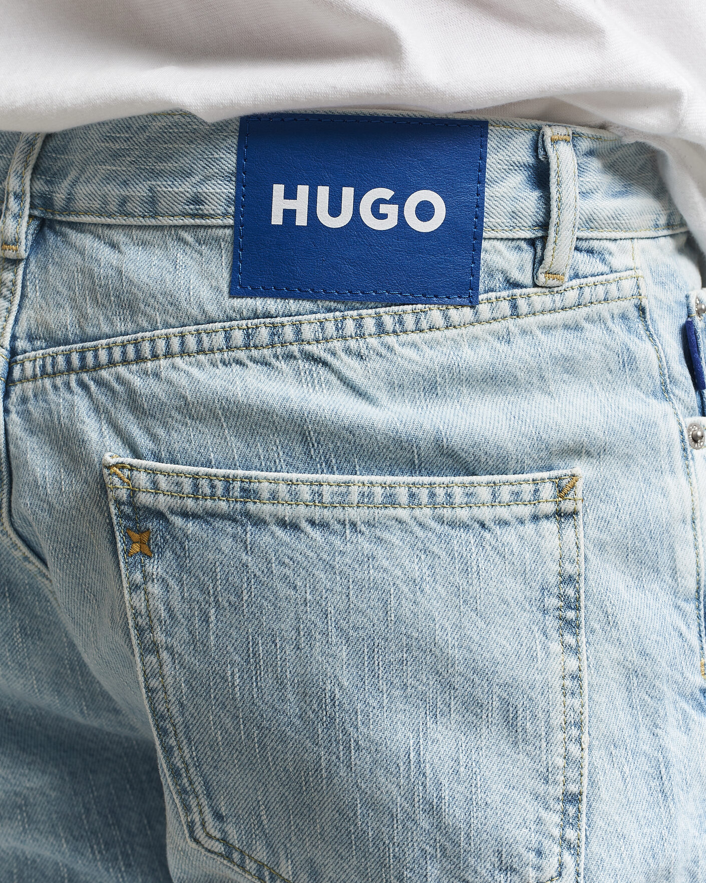 Heren | Jeans | HUGO | Jonah Straight Fit Jeans Light Blue
