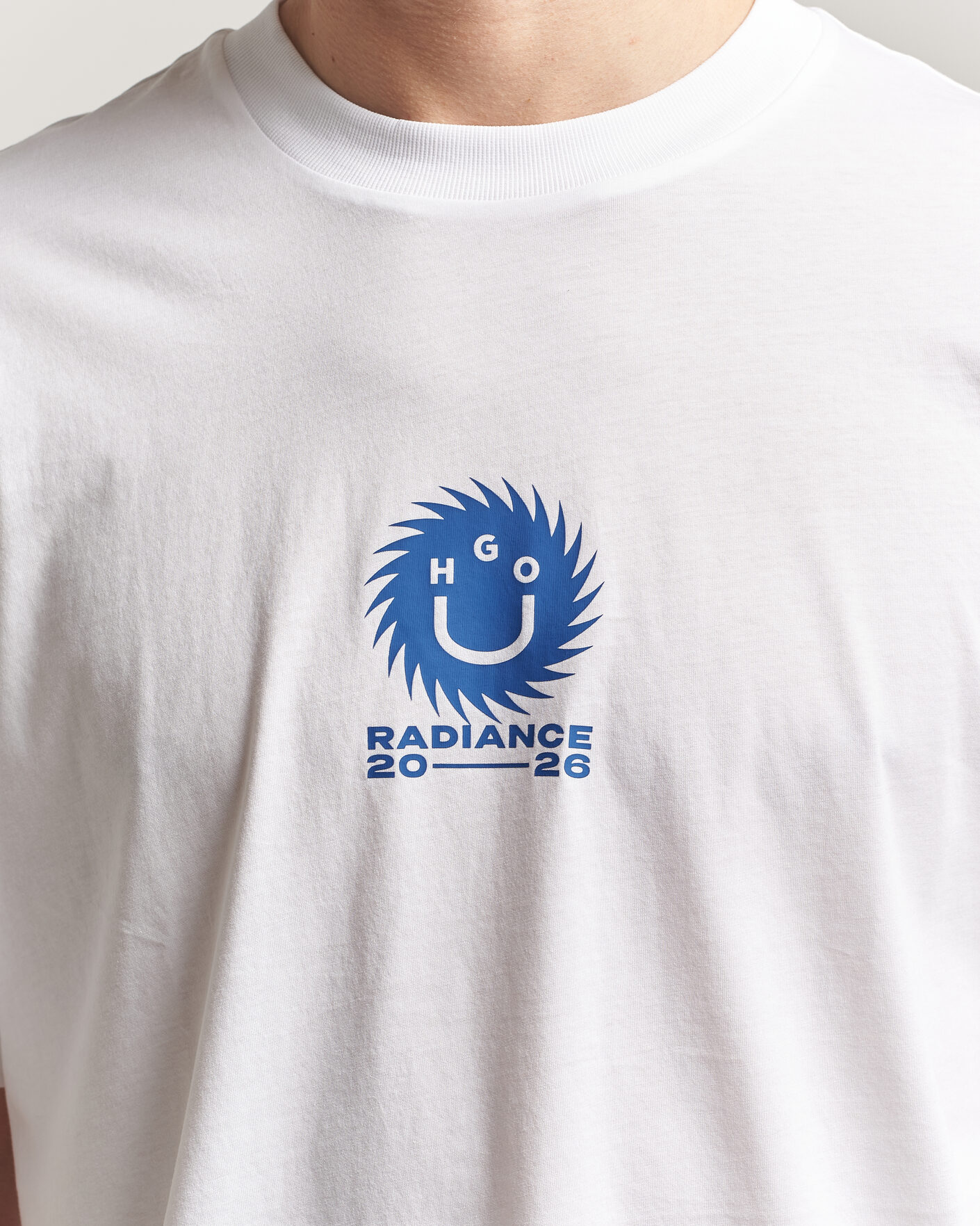 Heren | T-shirts | HUGO | Nunarix Printed Crew Neck T-Shirt White