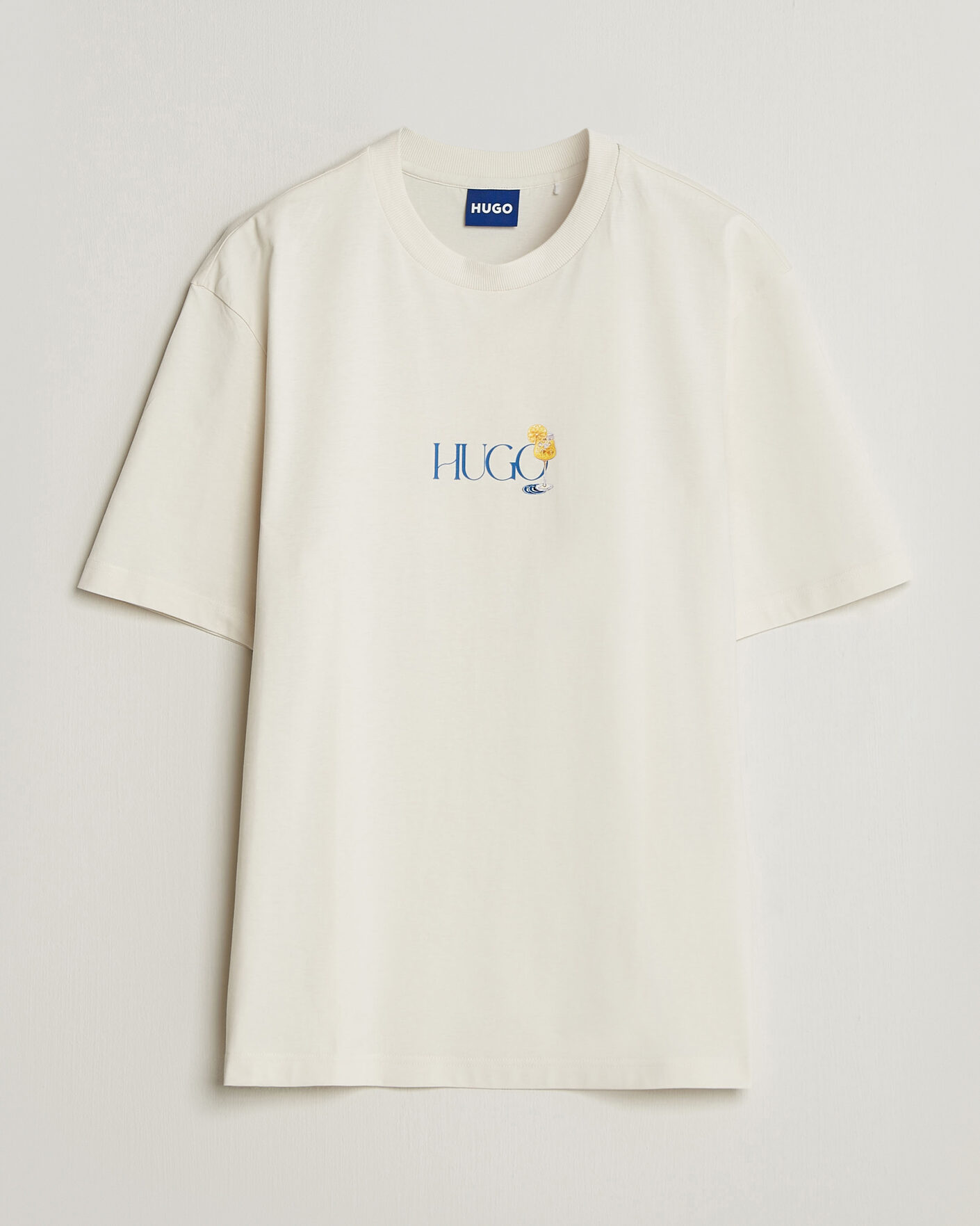 Homme | T-shirts | HUGO | Nulaxo Printed Crew Neck T-Shirt Open White