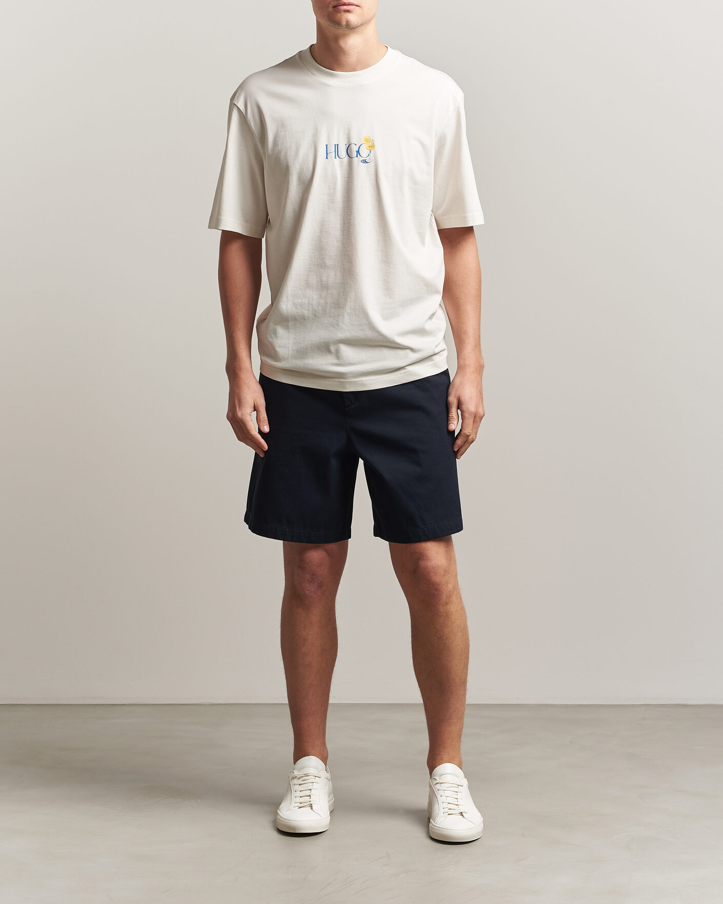 Homme | T-shirts | HUGO | Nulaxo Printed Crew Neck T-Shirt Open White