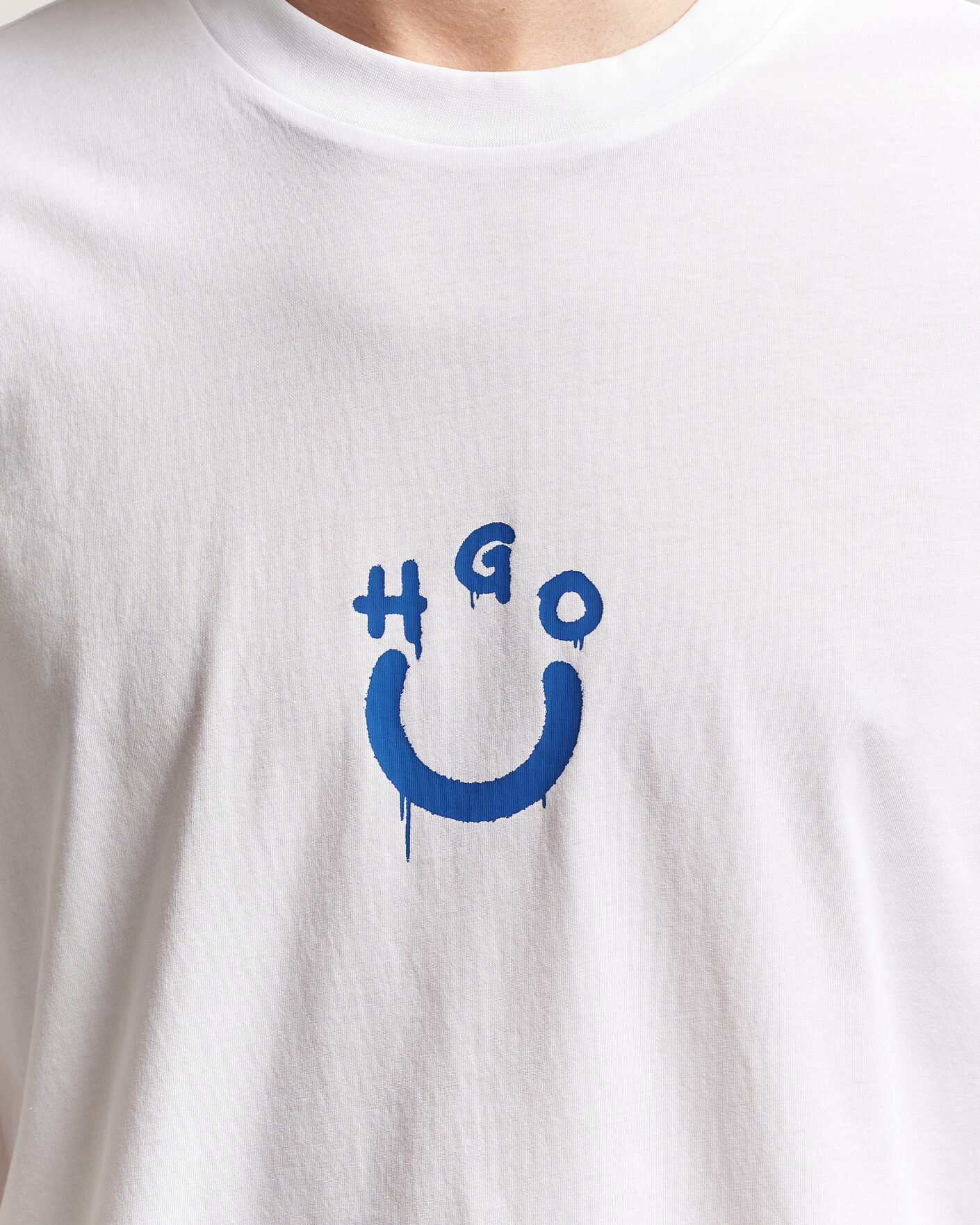 Heren | T-shirts | HUGO | Norizom Printed Crew Neck T-Shirt White