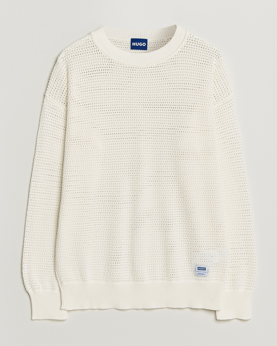 Heren | Truien | HUGO | Sanjou Knitted Sweater Open White