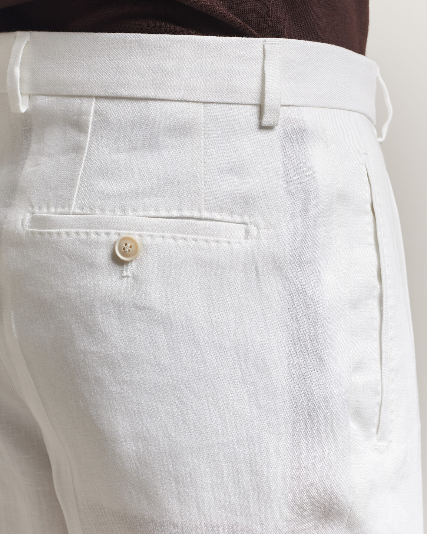 Homme | Pantalons | BOSS CAMEL | Peet Linen Pleated Trousers White