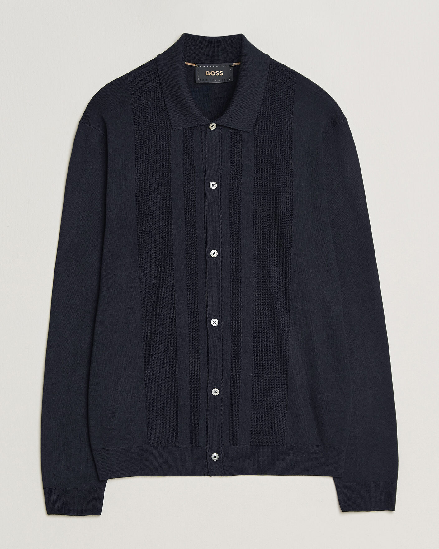 Homme | Pulls Et Tricots | BOSS CAMEL | Nicolo Silk Knitted Cardigan Dark Blue
