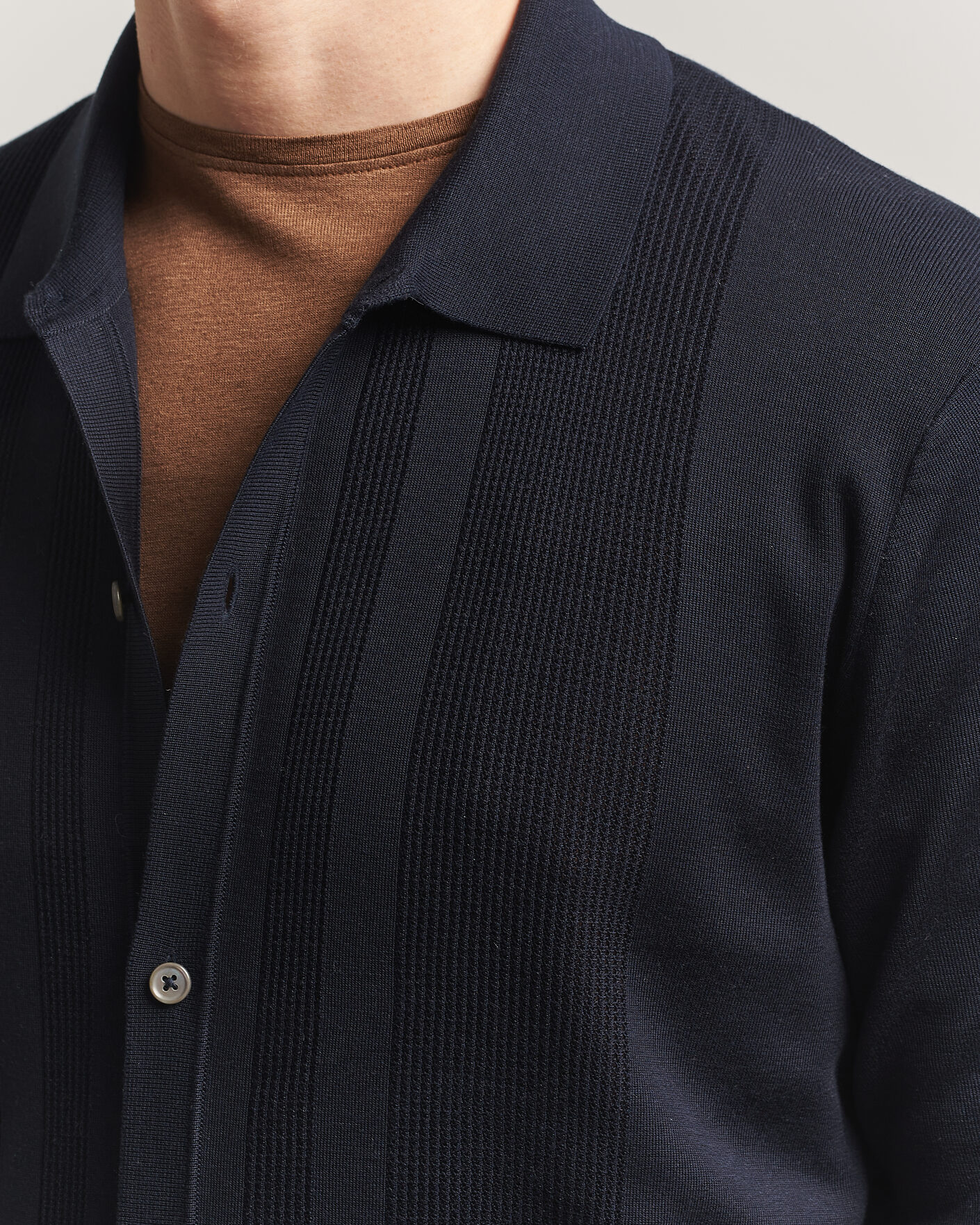 Homme | Pulls Et Tricots | BOSS CAMEL | Nicolo Silk Knitted Cardigan Dark Blue