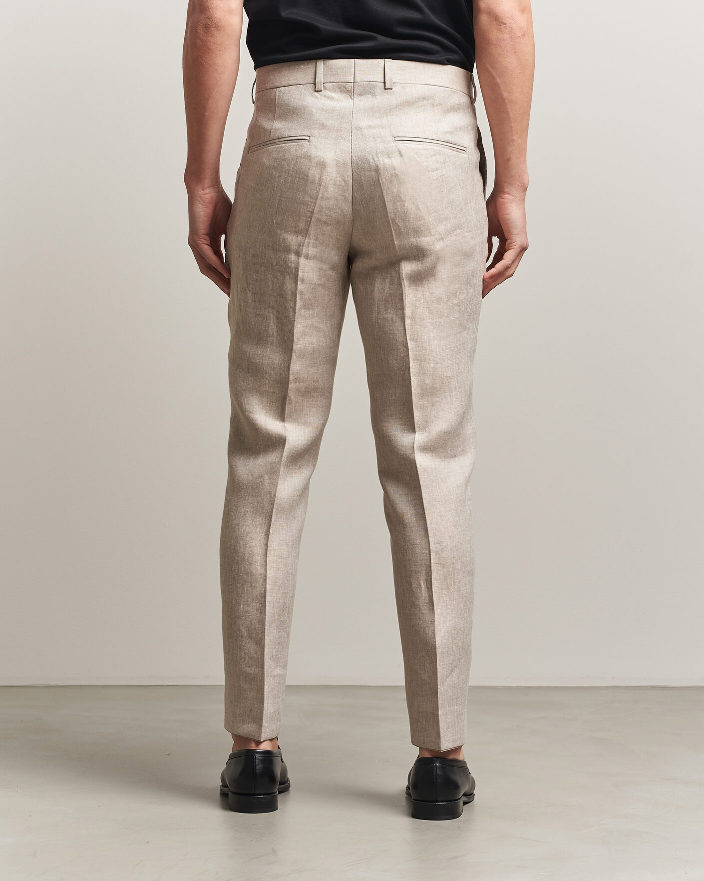 Homme | Pantalons | Oscar Jacobson | Dandy Linen Trousers Beige