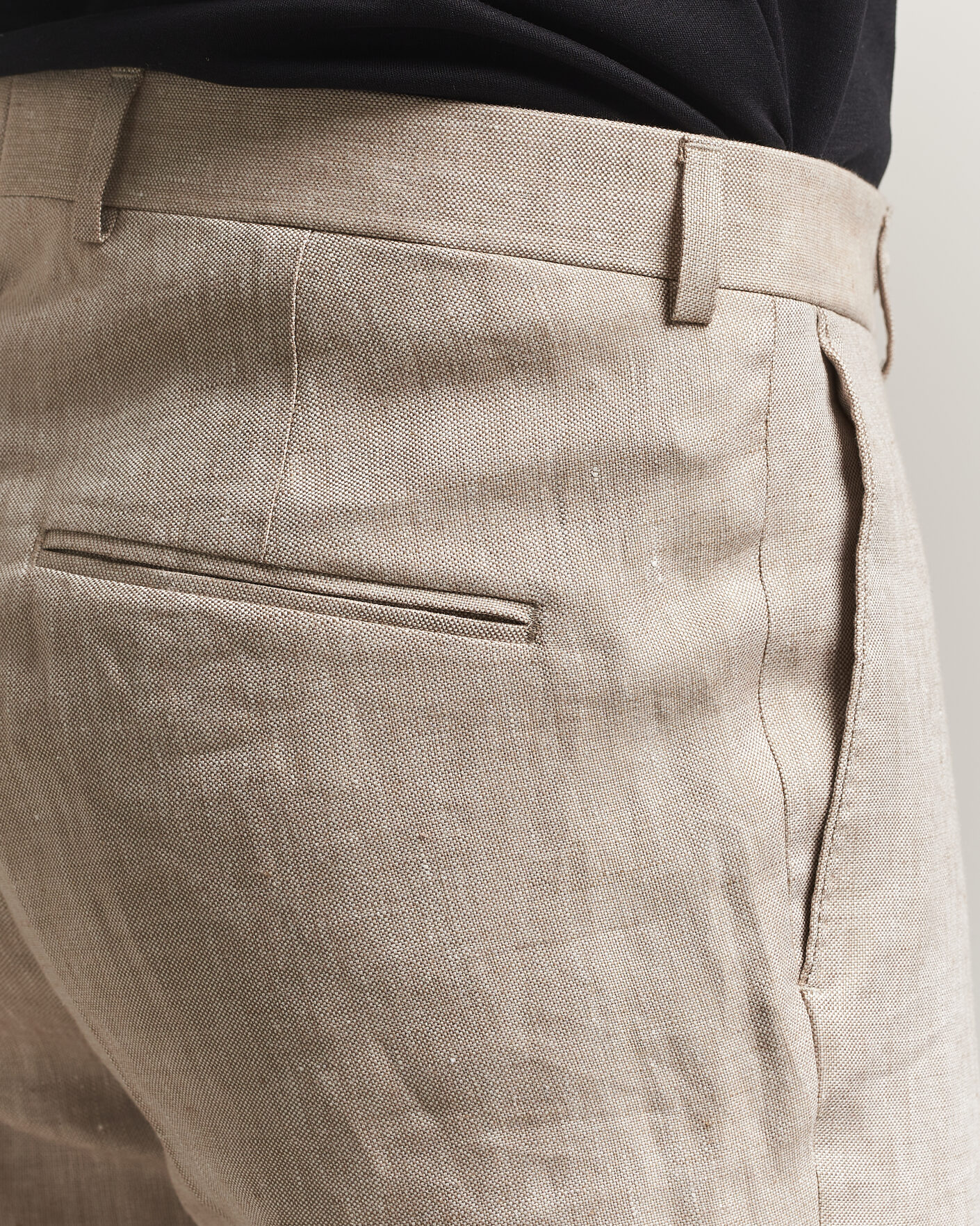 Homme | Pantalons | Oscar Jacobson | Dandy Linen Trousers Beige