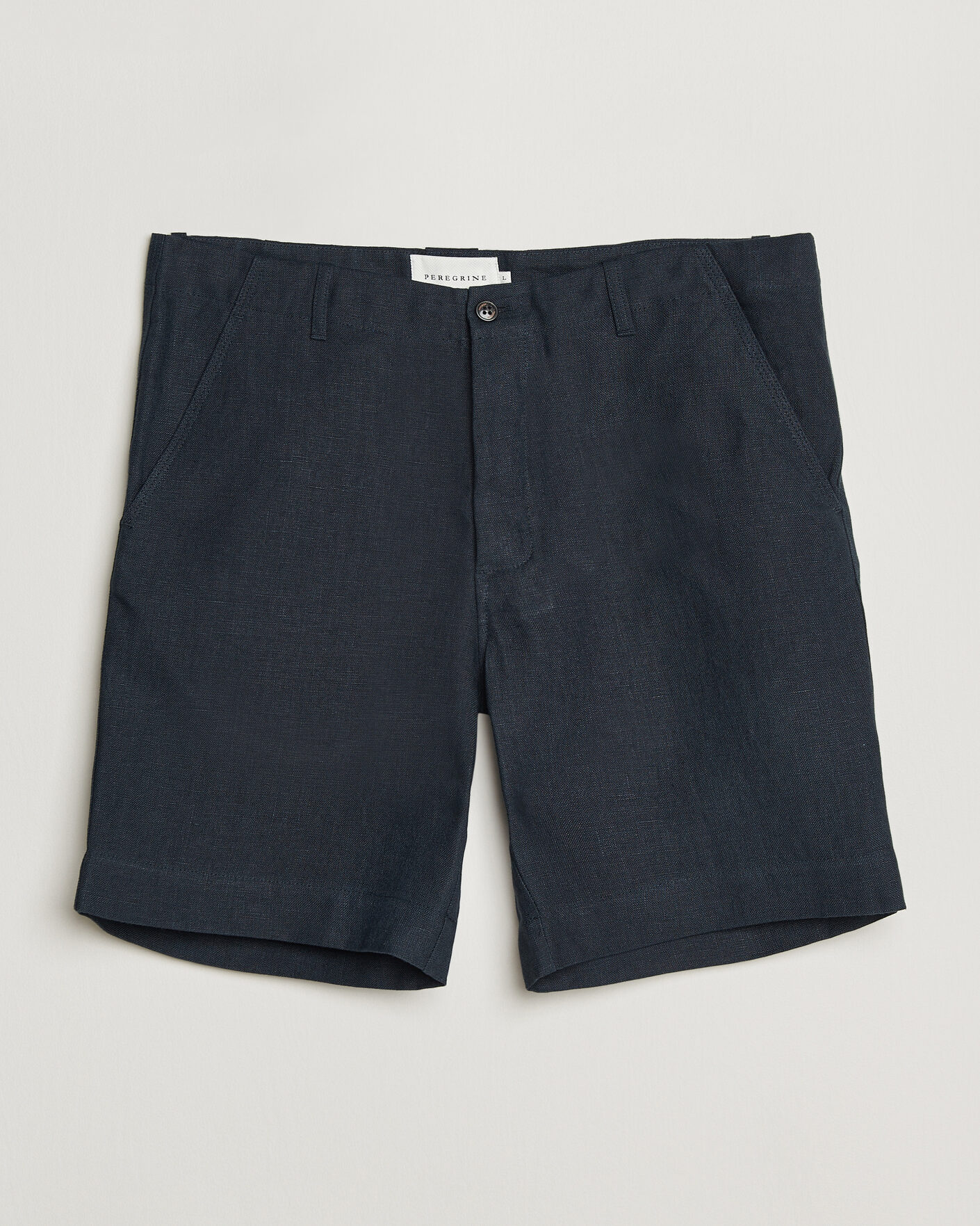 Heren | Korte broek | Peregrine | Windsor Linen Shorts Navy Stripe