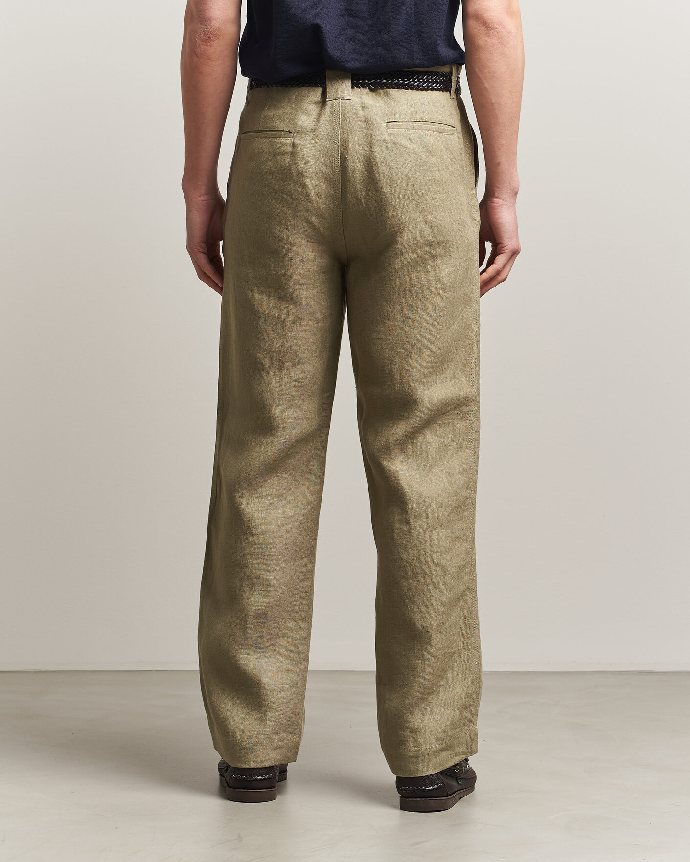 Heren | Broeken | Peregrine | Windsor Linen Trousers Sage