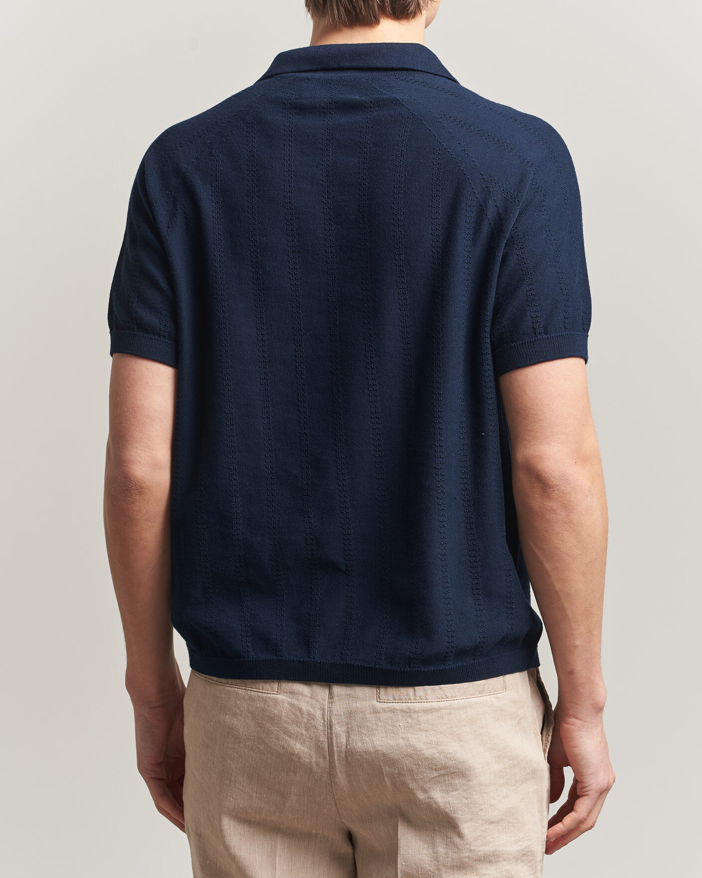 Homme | Polos | Peregrine | Alma Cotton Structure Polo Navy