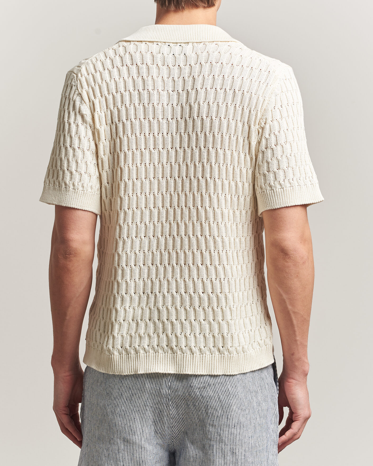 Homme | Polos | Peregrine | Cove Knitted Cotton Polo Shirt White