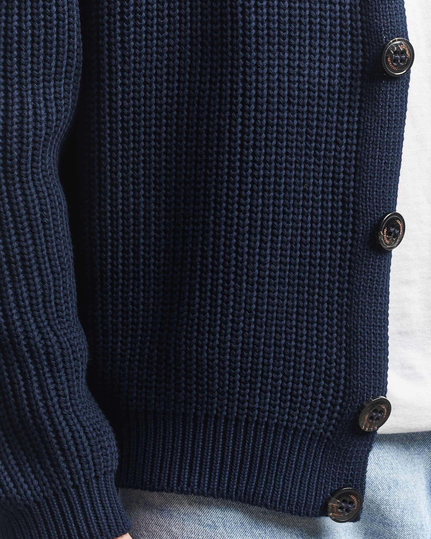 Homme | Pulls Et Tricots | Peregrine | River Cotton Cardigan Navy