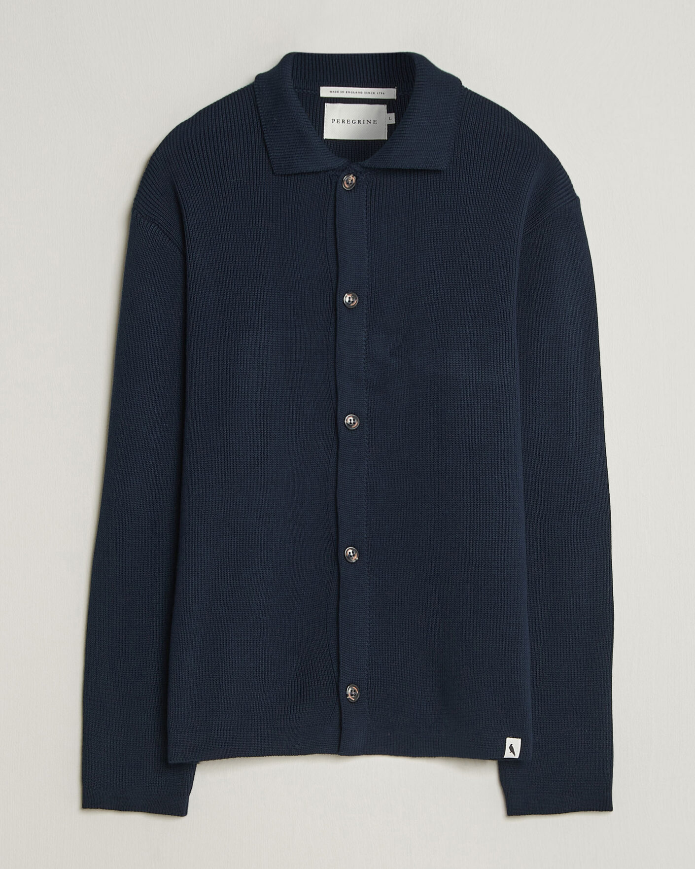 Heren | Truien | Peregrine | River Knitted Cotton Schacket Navy