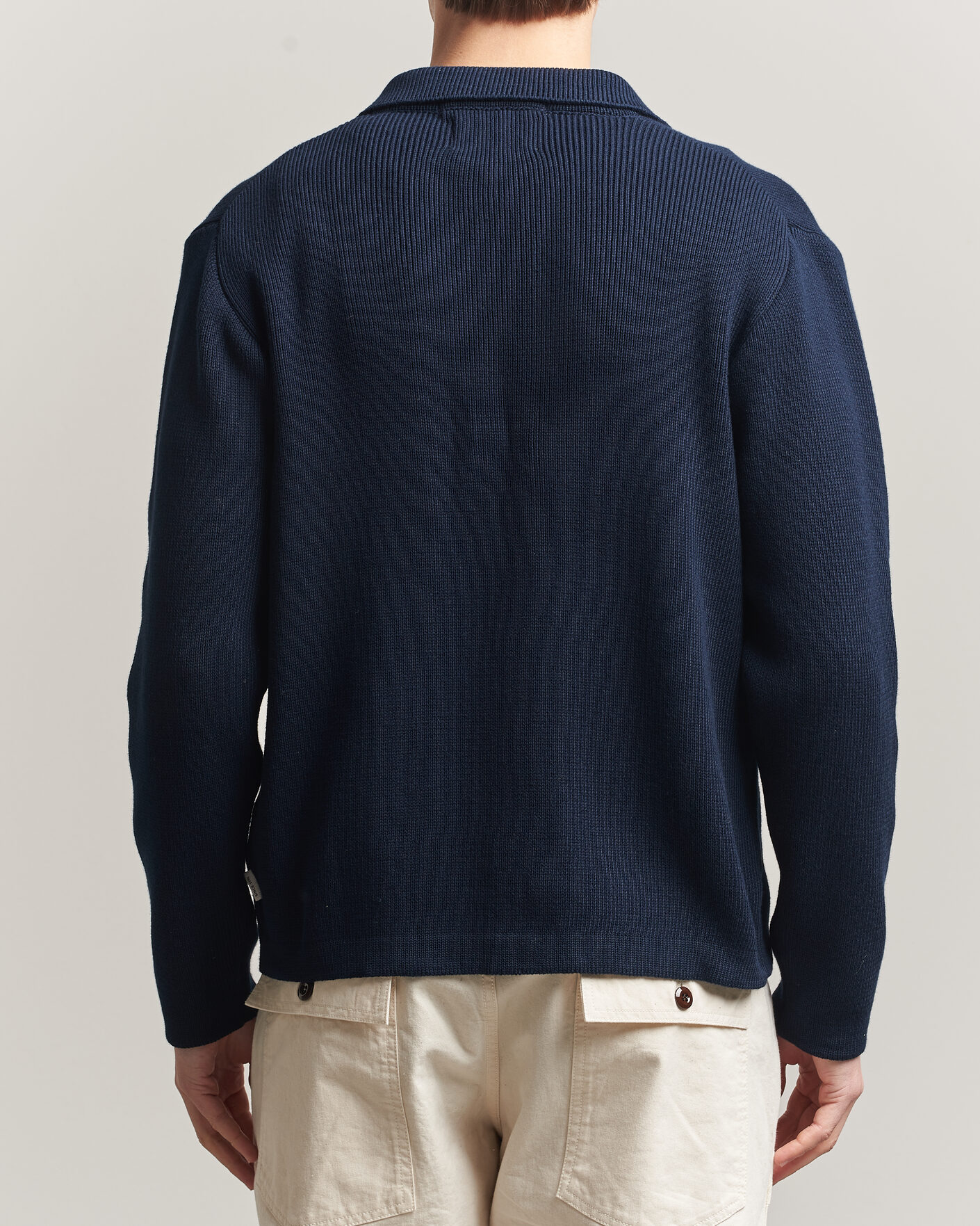 Homme | Pulls Et Tricots | Peregrine | River Knitted Cotton Schacket Navy