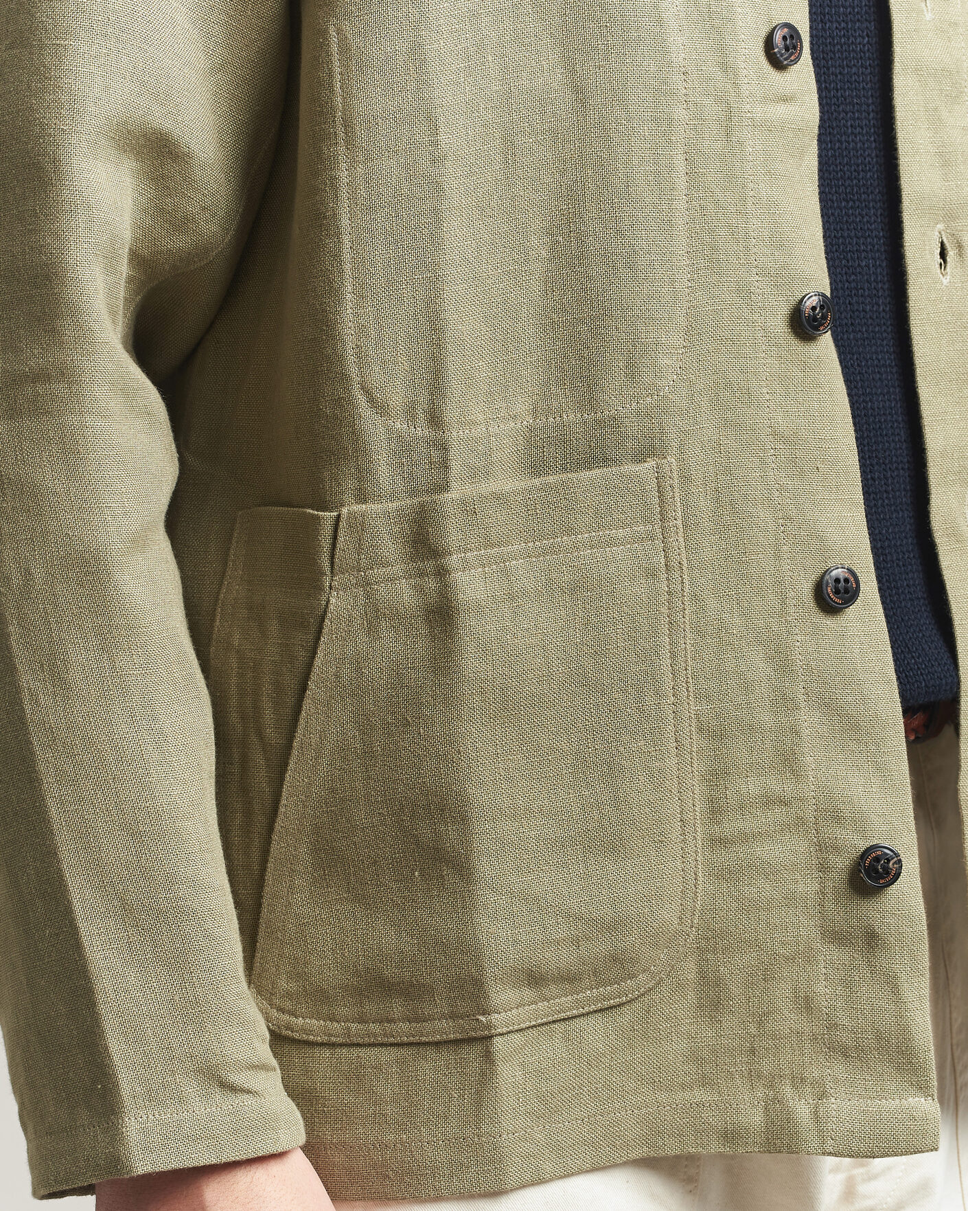 Heren | Overhemden | Peregrine | Windsor Linen Shacket Khaki