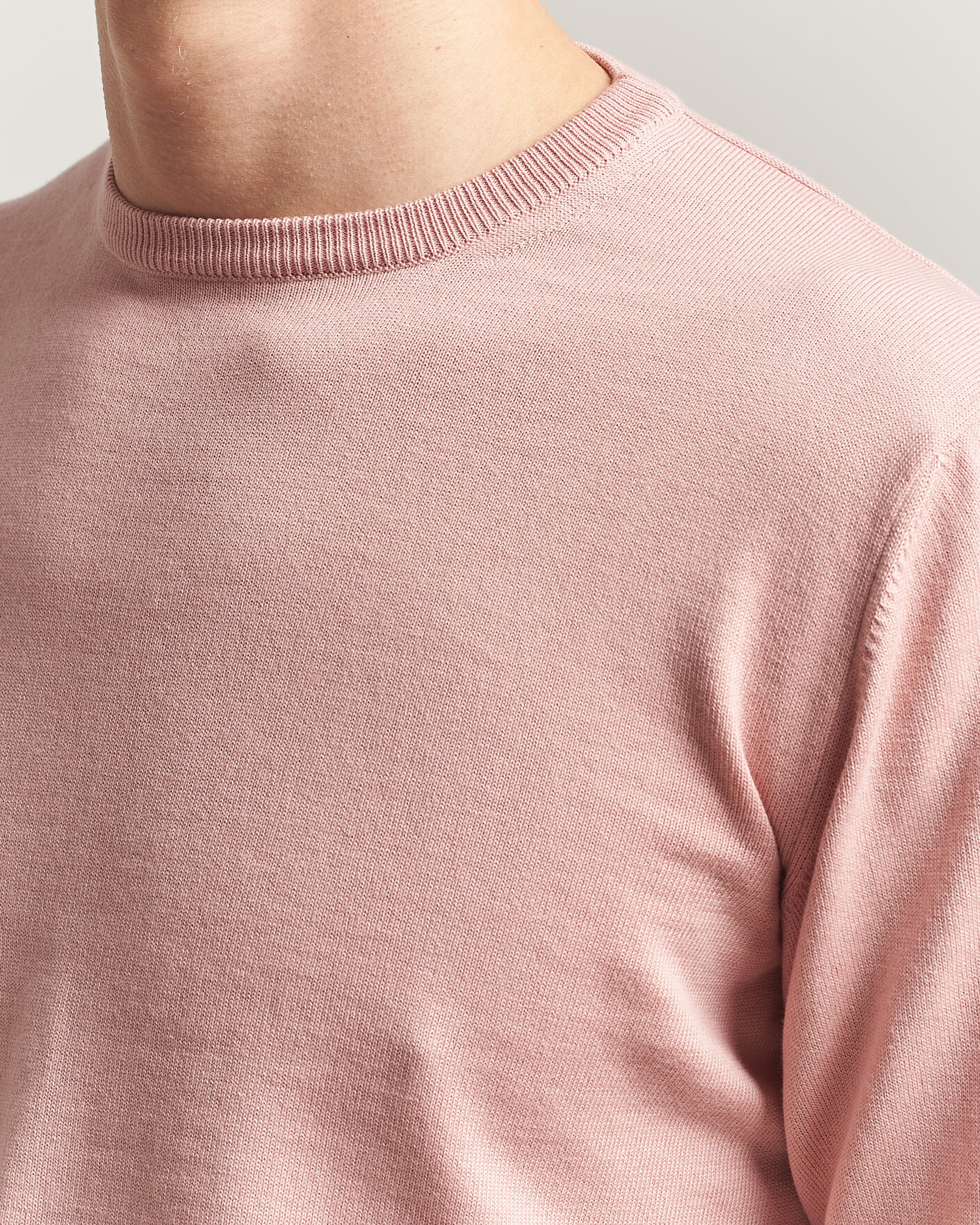Homme | Pulls Et Tricots | Morgano | Supersoft Egyptian Cotton Crew Neck Soft Pink