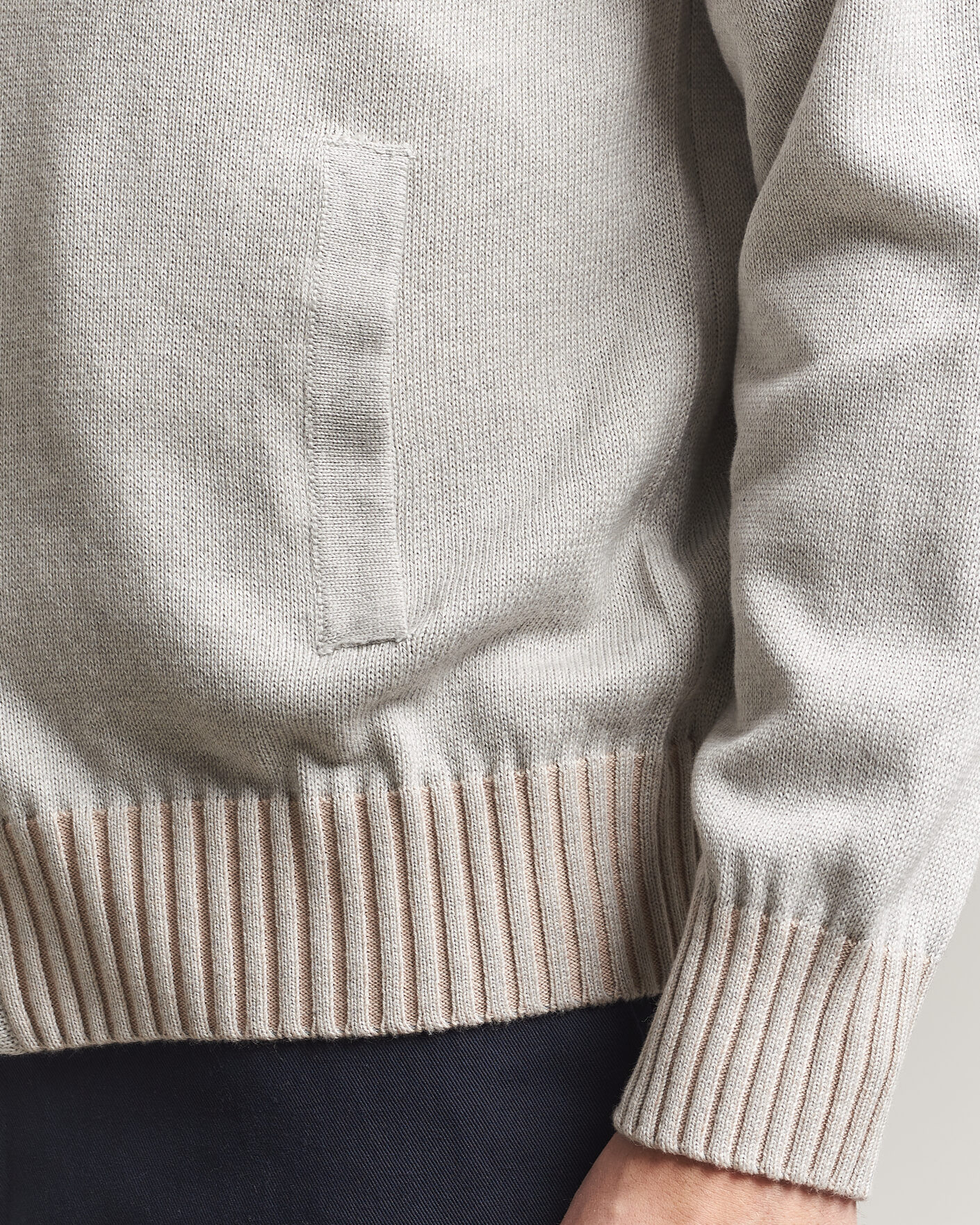 Heren | Truien | Morgano | Cotton/Cashmere Knitted Cardigan Light Grey