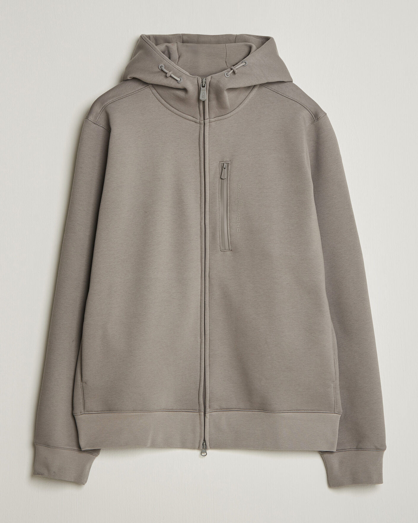 Heren | Truien | Sail Racing | Bowman Monochrome Full Zip Hoodie Oyster