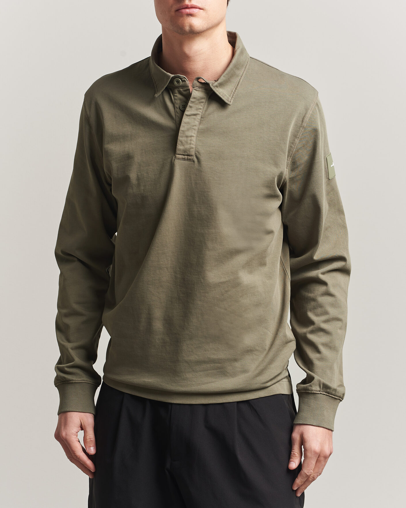 Heren | Truien | Sail Racing | Wind Pigment Dyed Rugger Mud Green