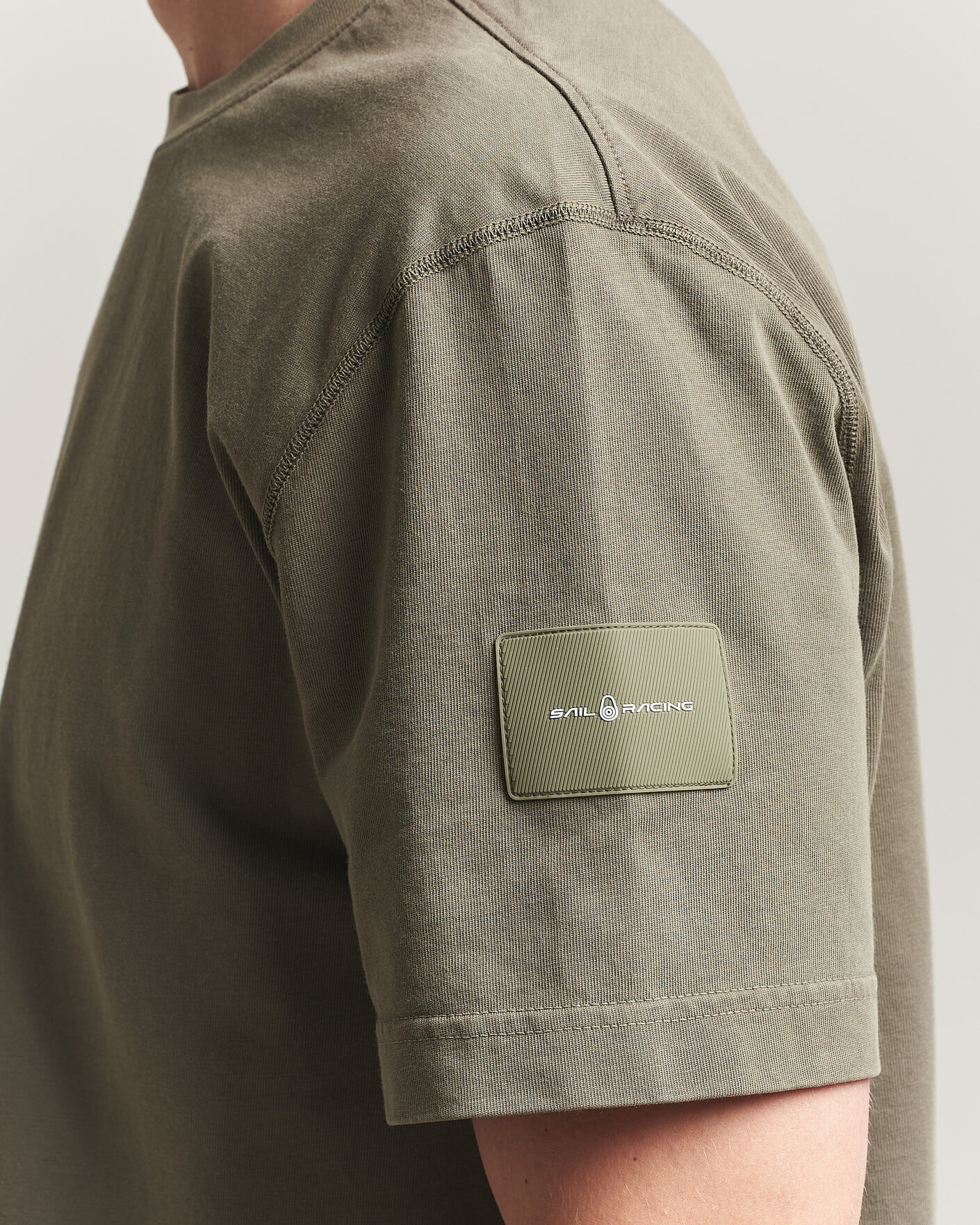 Homme | T-shirts | Sail Racing | Wind Pigment Dyed T-Shirt Mud Green