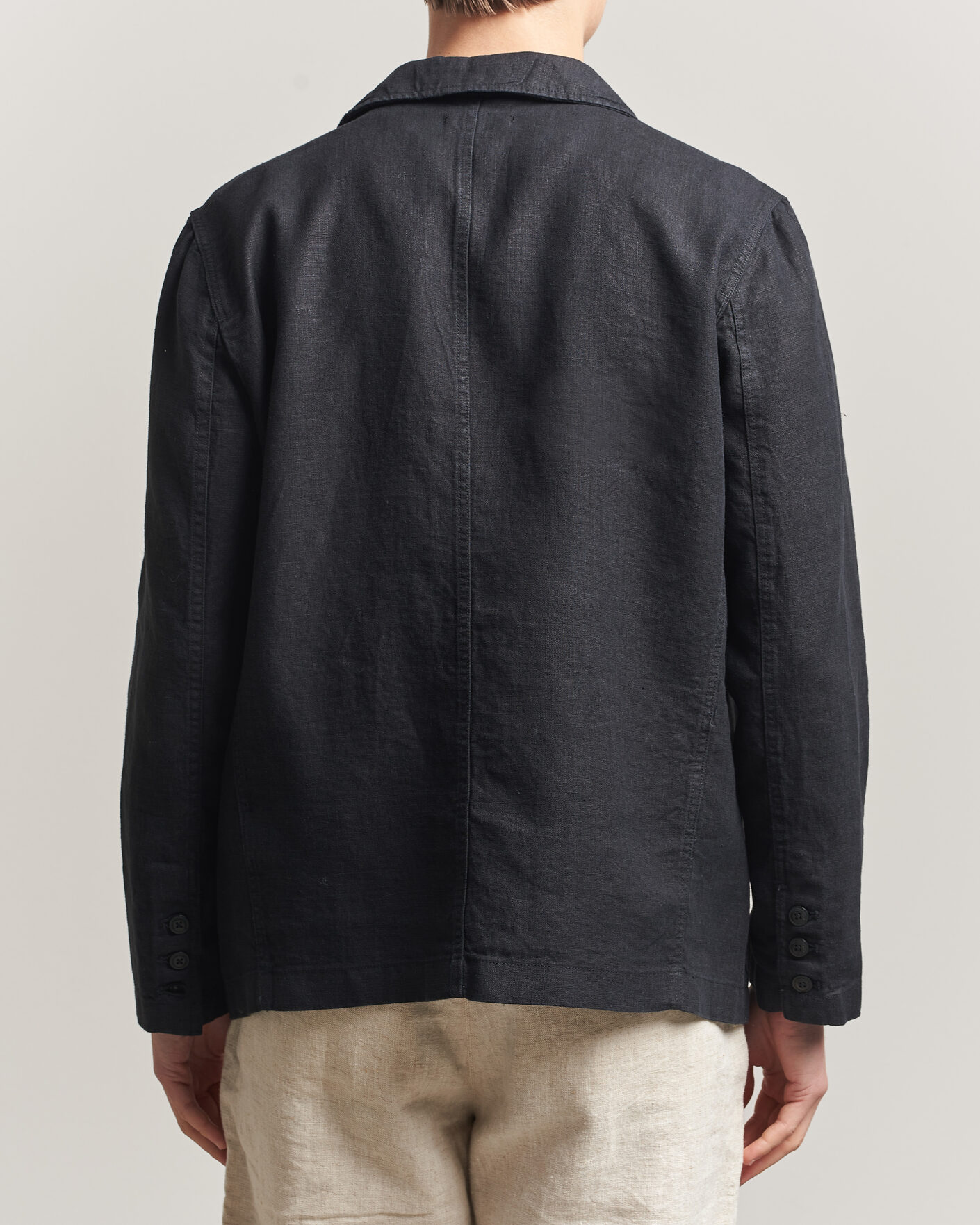 Homme | Blazers | KnowledgeCotton Apparel | Linen Blazer Black