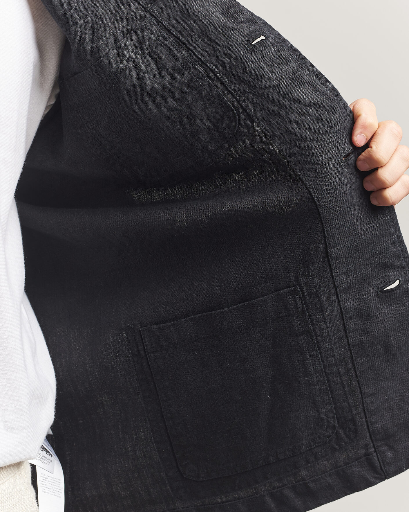 Homme | Blazers | KnowledgeCotton Apparel | Linen Blazer Black