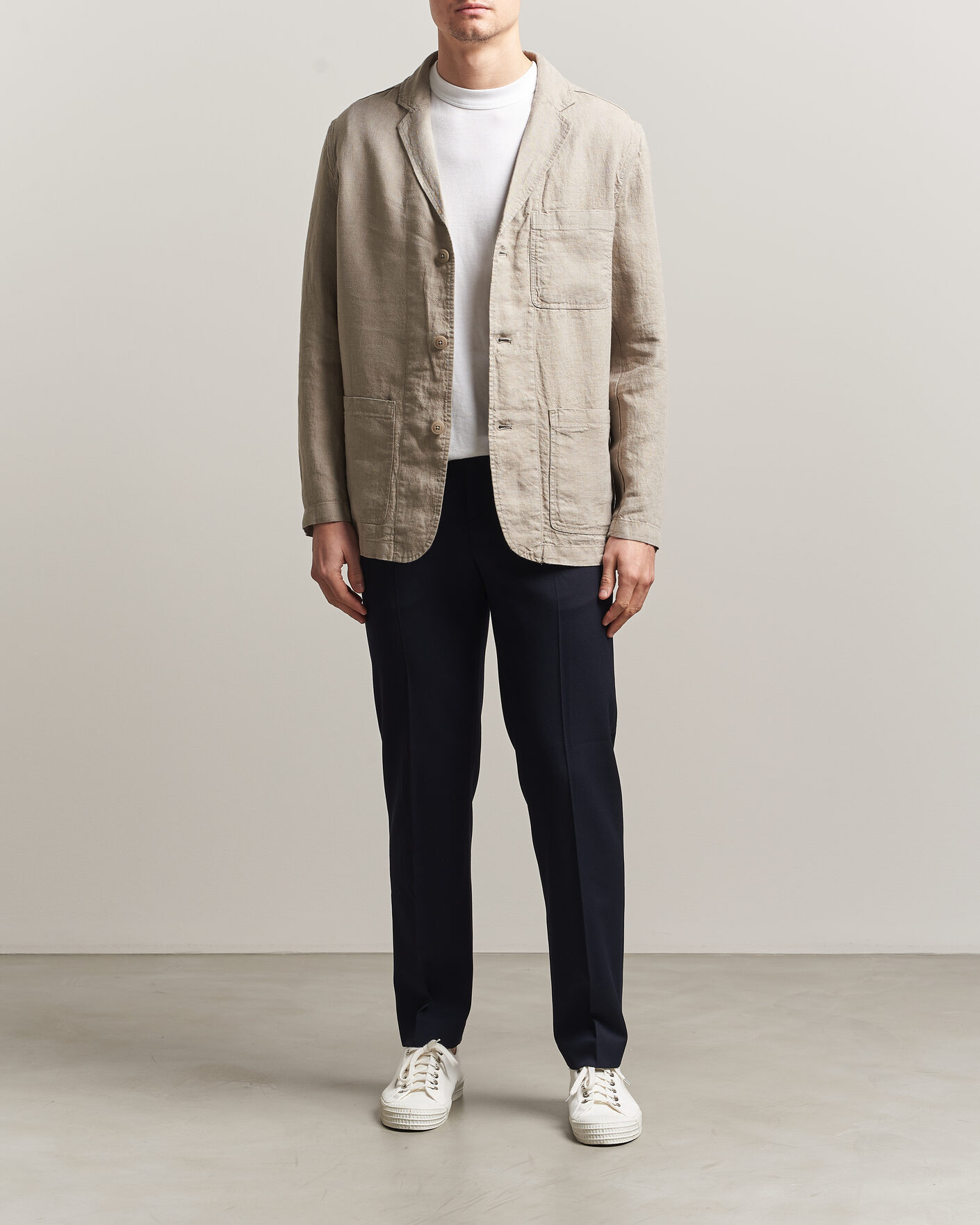 Heren | Blazers | KnowledgeCotton Apparel | Linen Blazer Twill