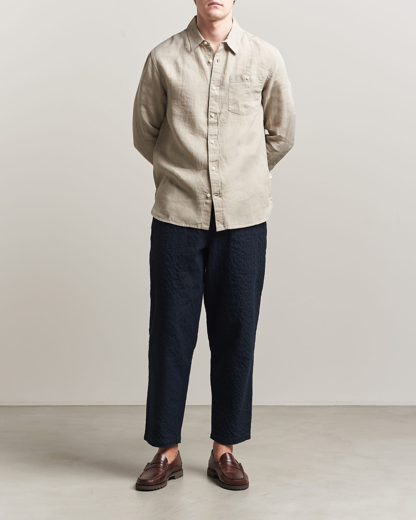 Homme | Chemises | KnowledgeCotton Apparel | Regular Linen Shirt Twill