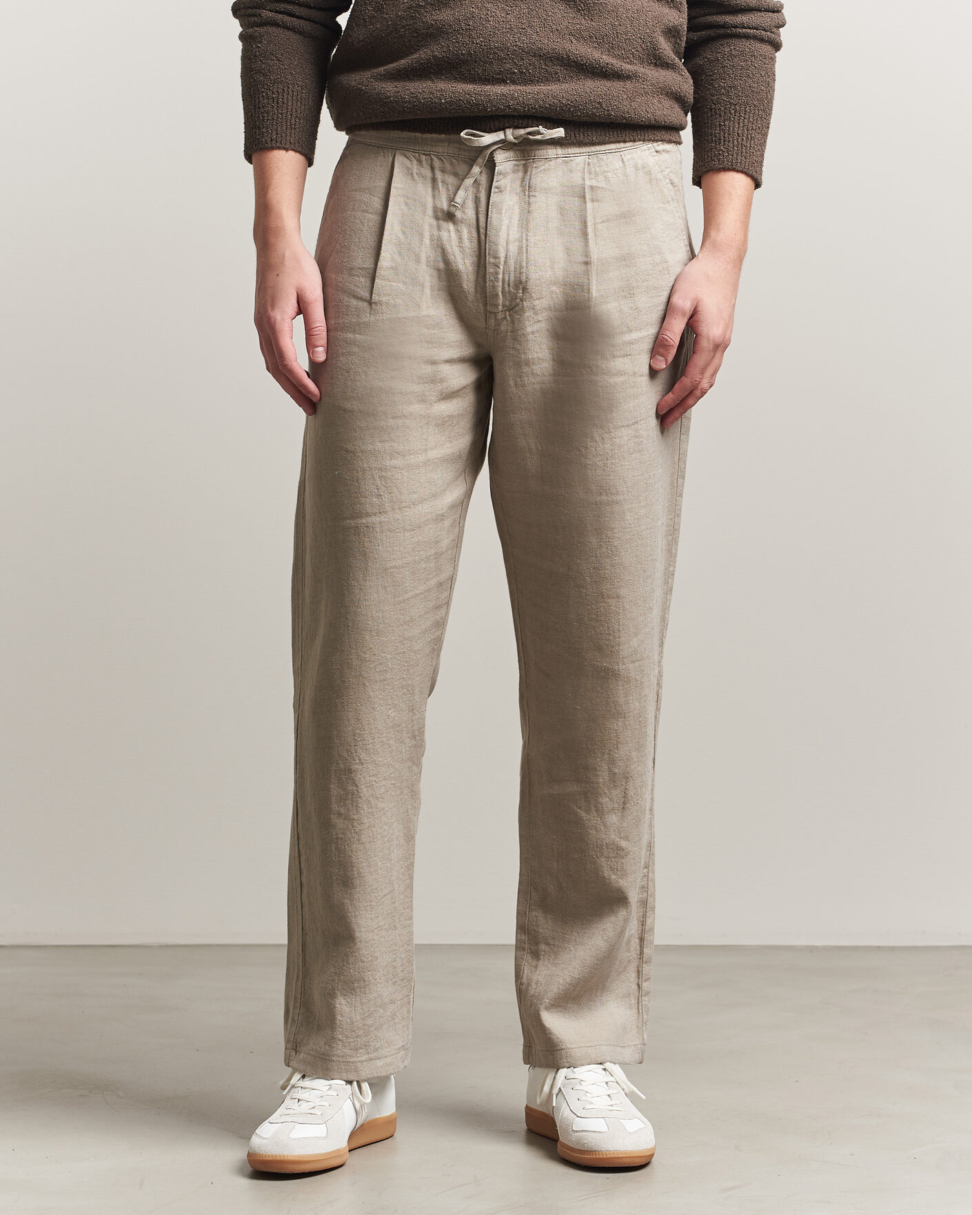 Homme | Pantalons | KnowledgeCotton Apparel | Loose Linen Pants Twill